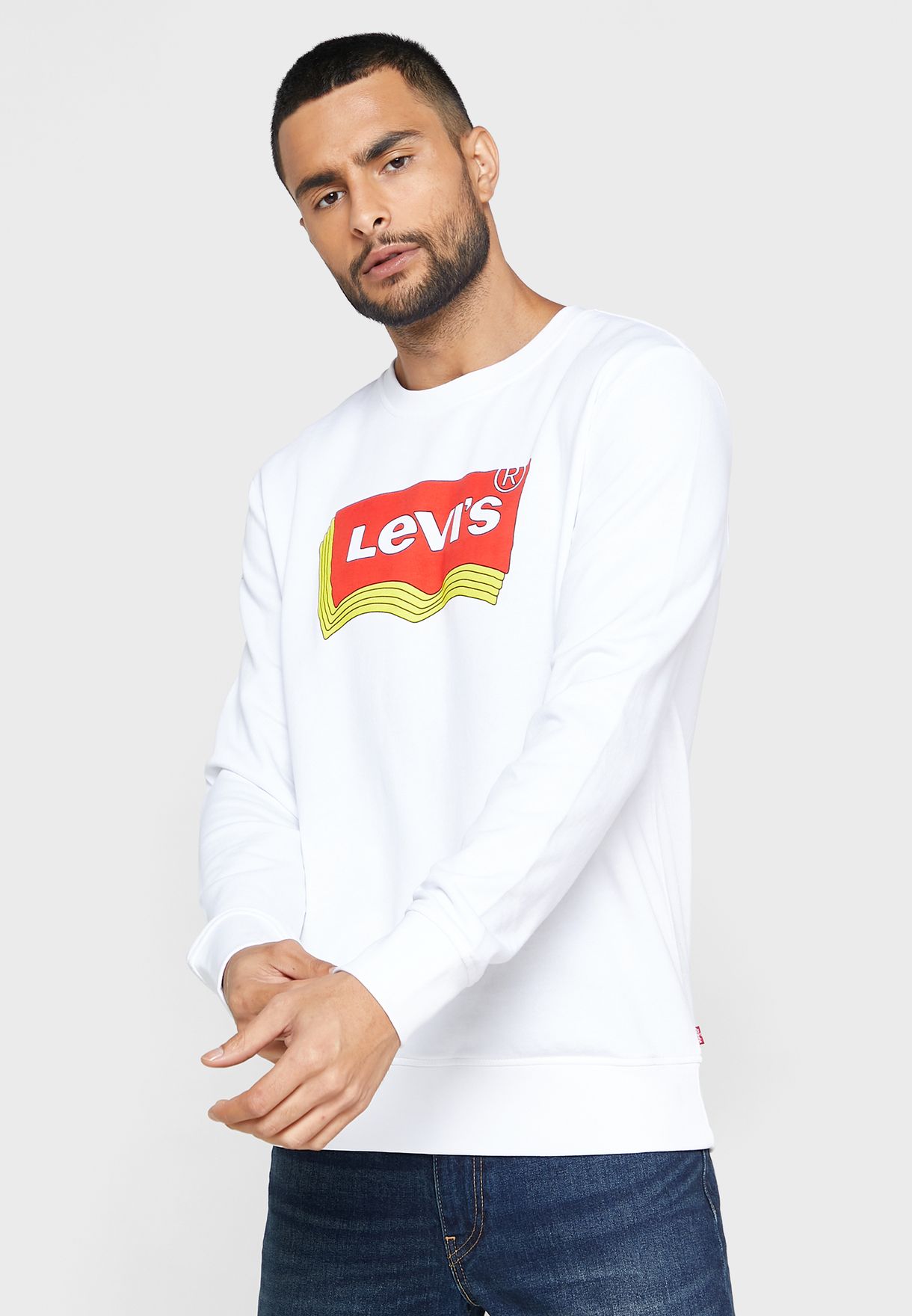 Buy Levis white Logo Sweatshirt for Men in MENA, Worldwide