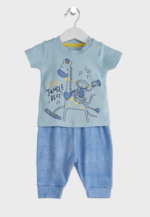 Infant Graphic T-Shirt + Jogg Jeans Set
