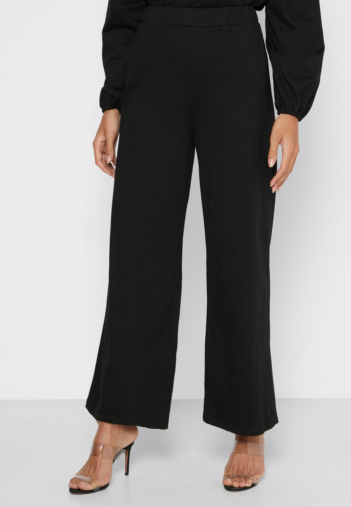 Buy Ella black Puffed Sleeve Lounge Pants Set for Women in Manama, Riffa