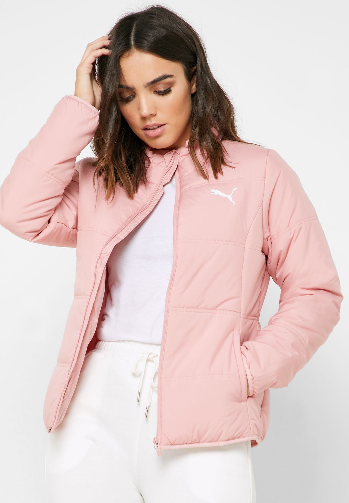 Buy PUMA pink Essentials Padded Jacket 