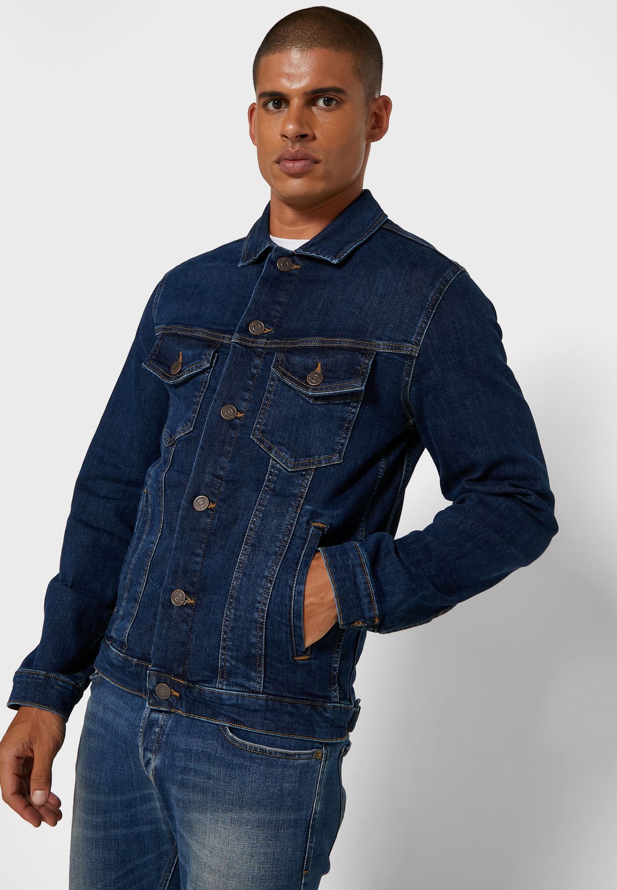 region modul afbryde Buy Jack Jones blue Alvin Denim Jacket for Men in MENA, Worldwide