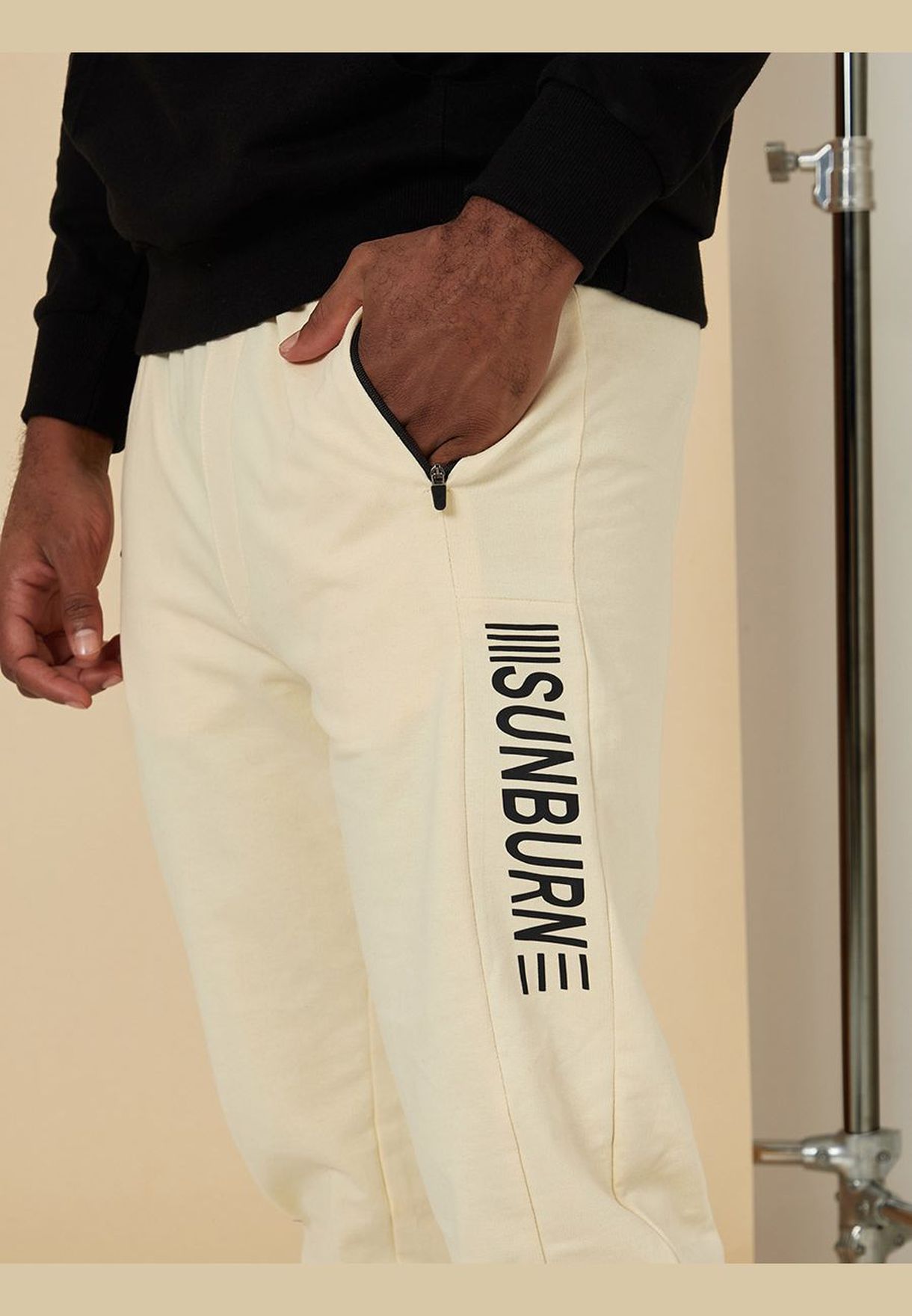 Logo Slim Fit Jogger with Twin Zipper Pocket
