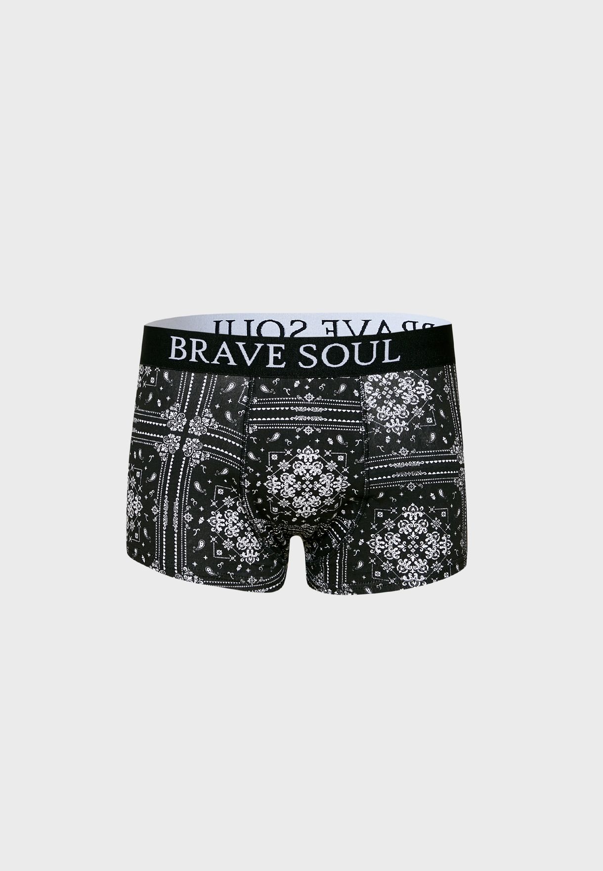 Brave_Soul Mens Boxer With Branded Elasticated