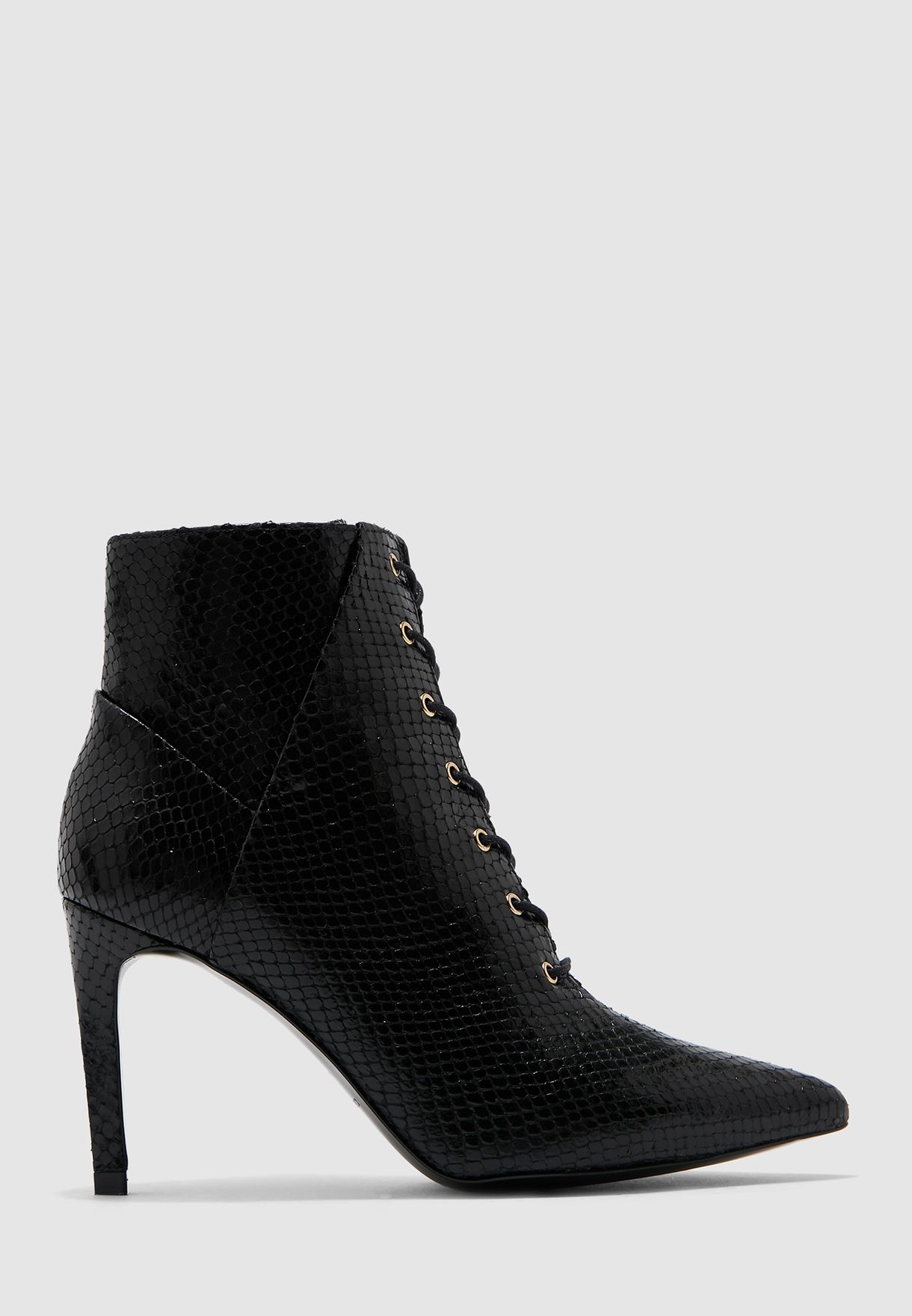 Buy Karen Millen black Ella Silk Boot 