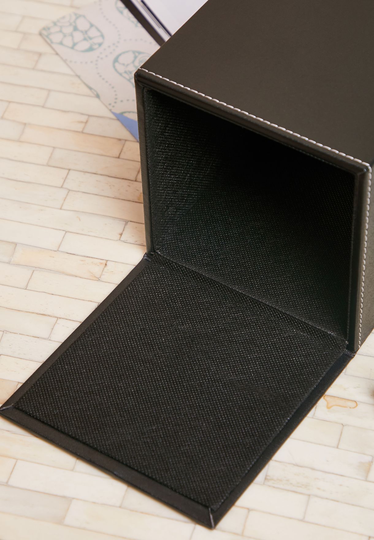 Black Leather Look Tissue Box