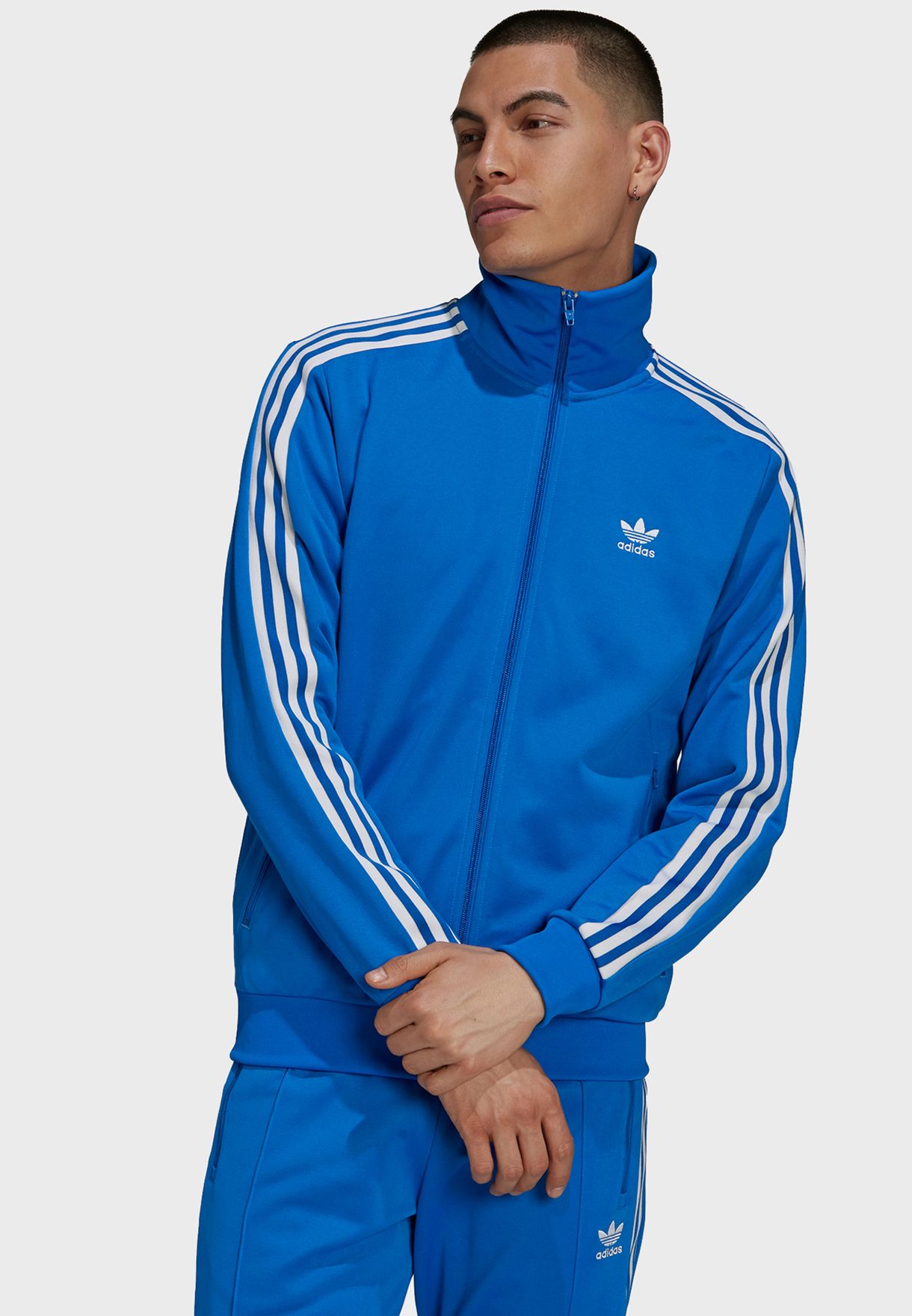 Buy adidas Originals blue Beckenbauer Primeblue Track Jacket for Men in ...