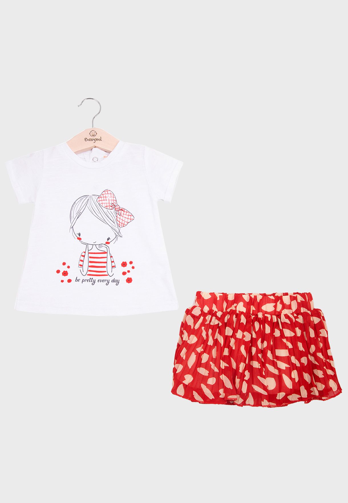 Infant Printed T-Shirt & Skirt Set