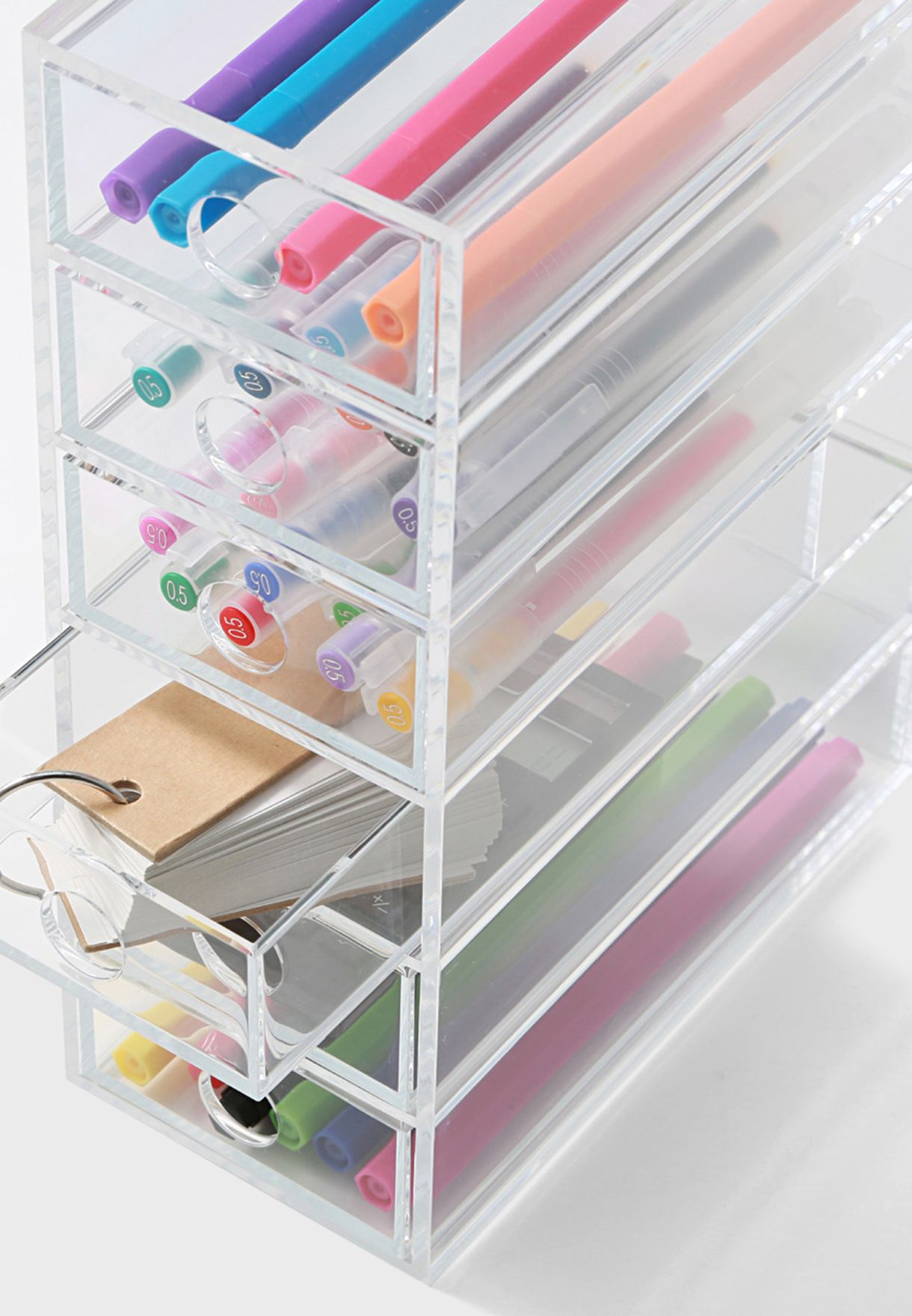 Acrylic 6 Drawer Unit