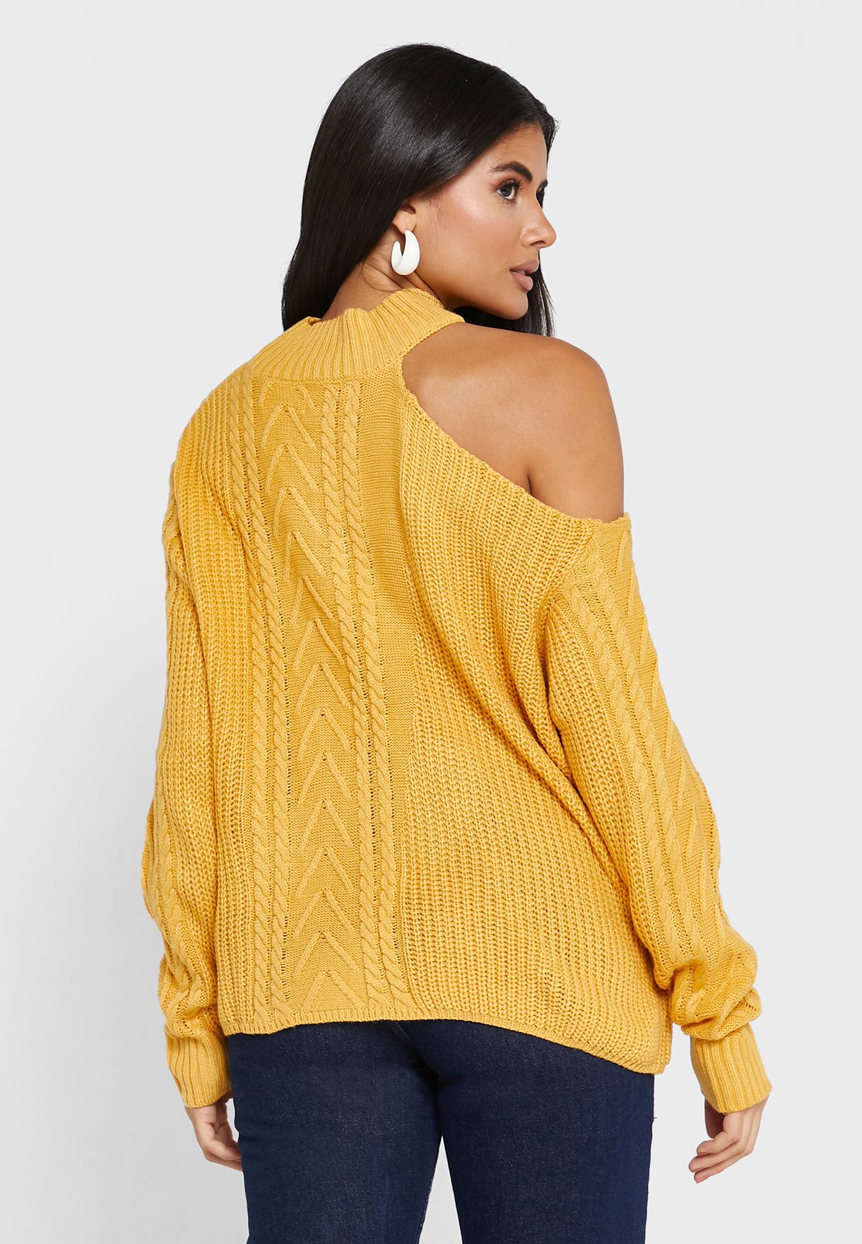 Sweater With One Shoulder Cut Out