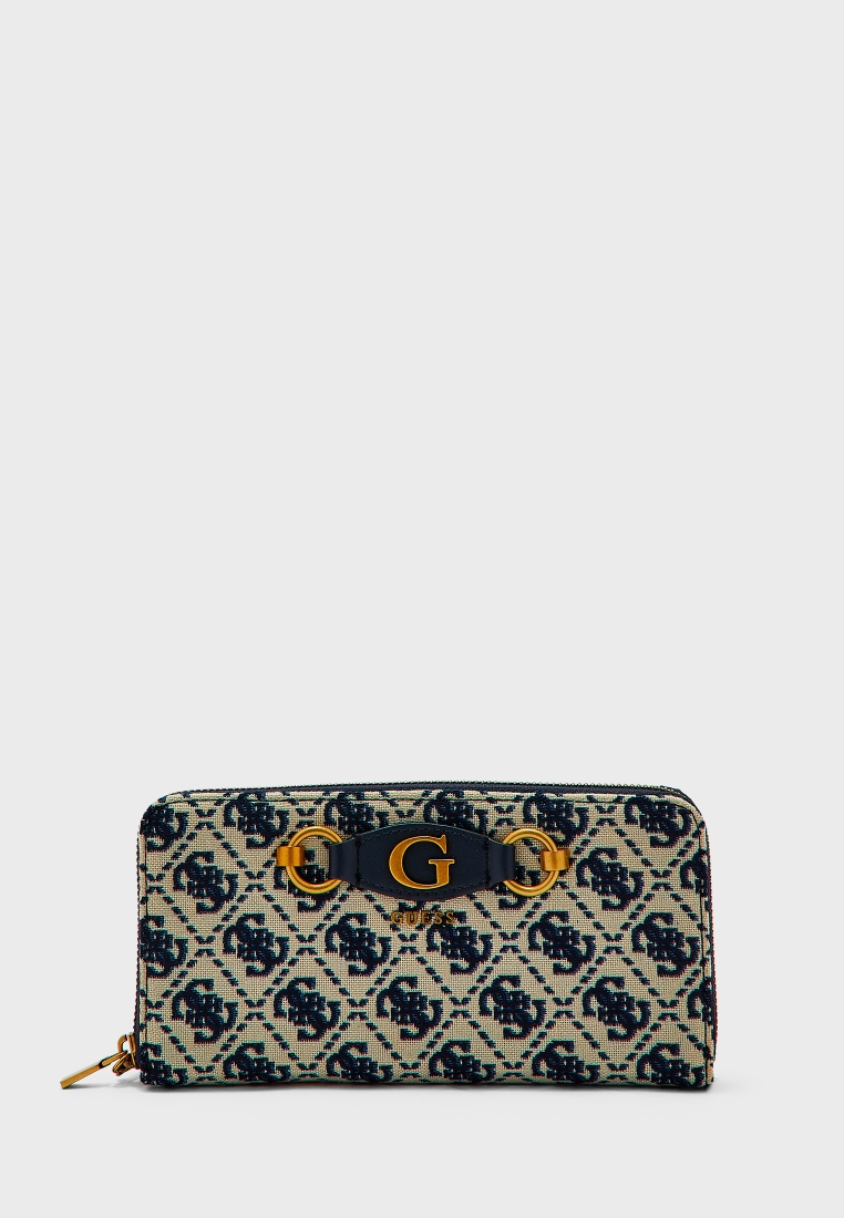 Buy Guess navy Izzy Large Zip Around Wallet for Women in Baghdad