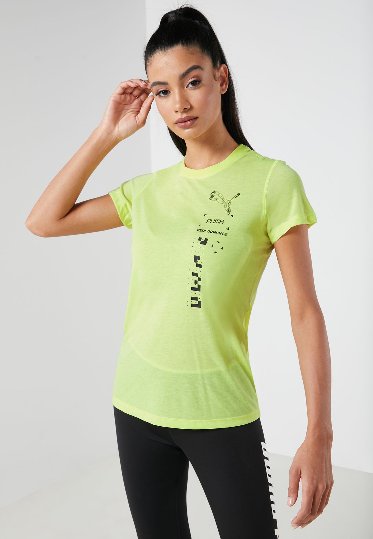 puma gym t shirts women's