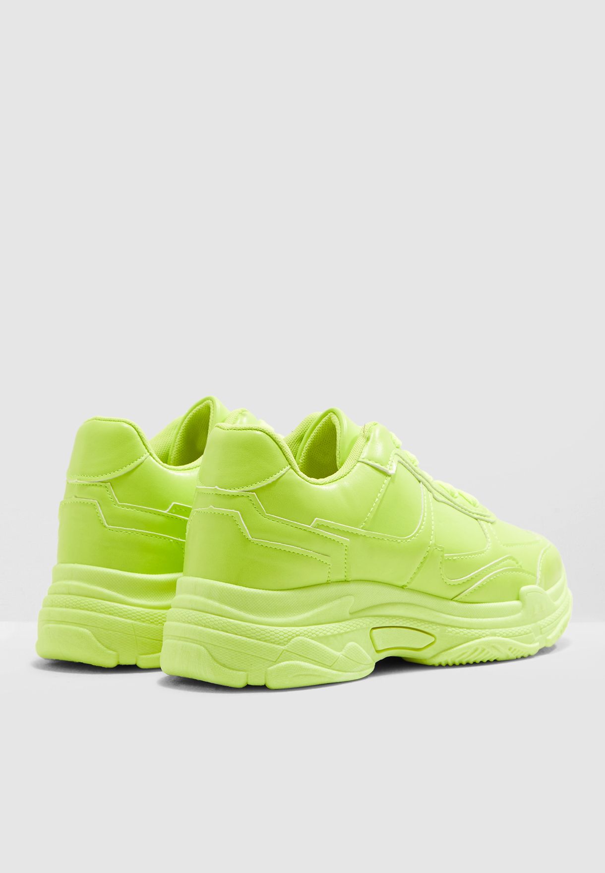 Public Desire green Neon Dad Sneaker 