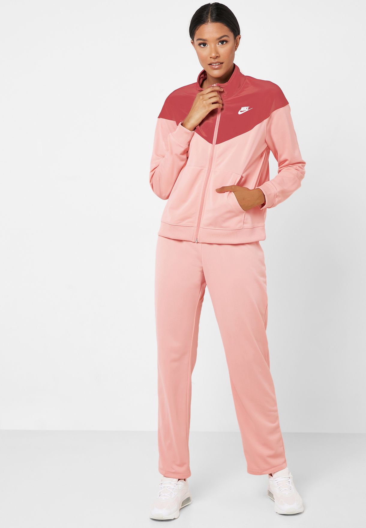 womens nike pink tracksuit