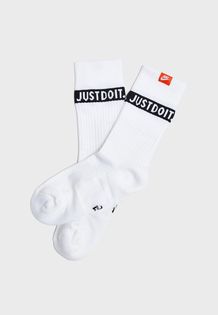 Buy Nike white 2 Pack Just Do Crew Socks for in MENA, Worldwide