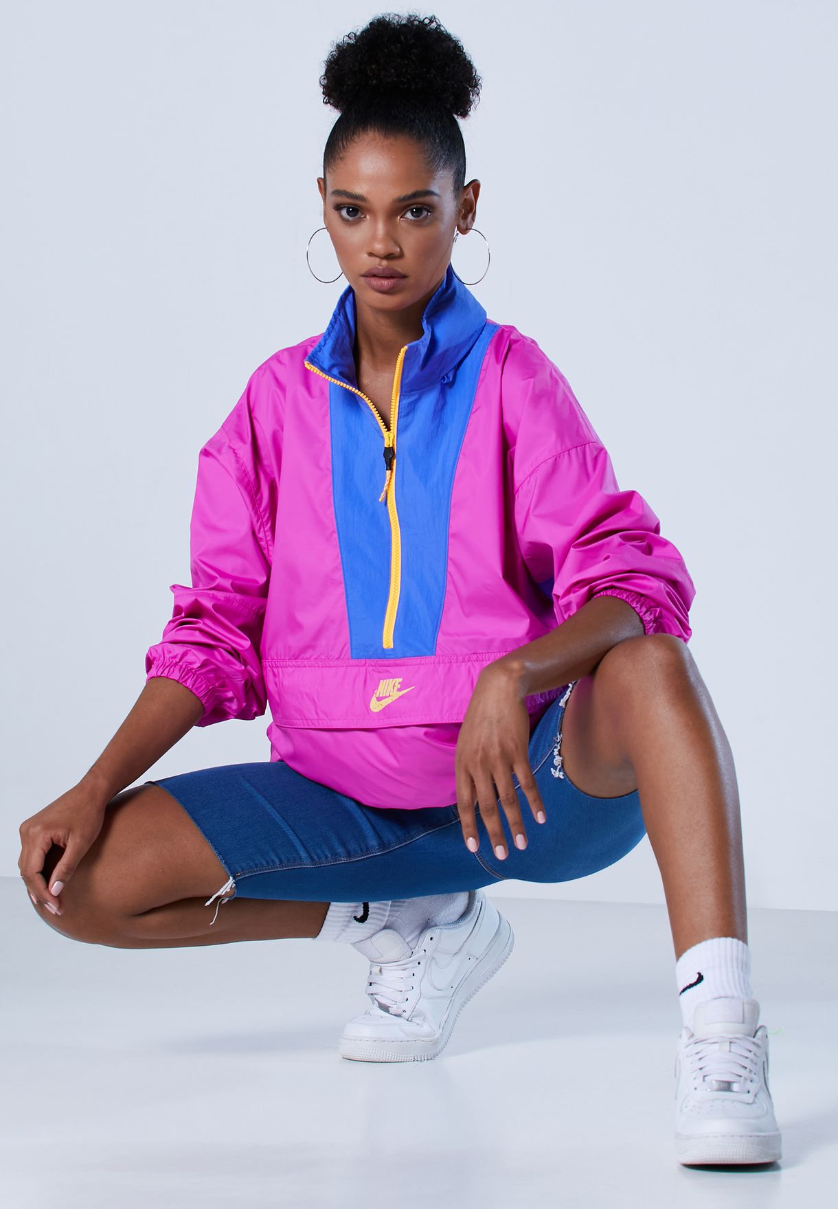 nike icon clash jacket pink