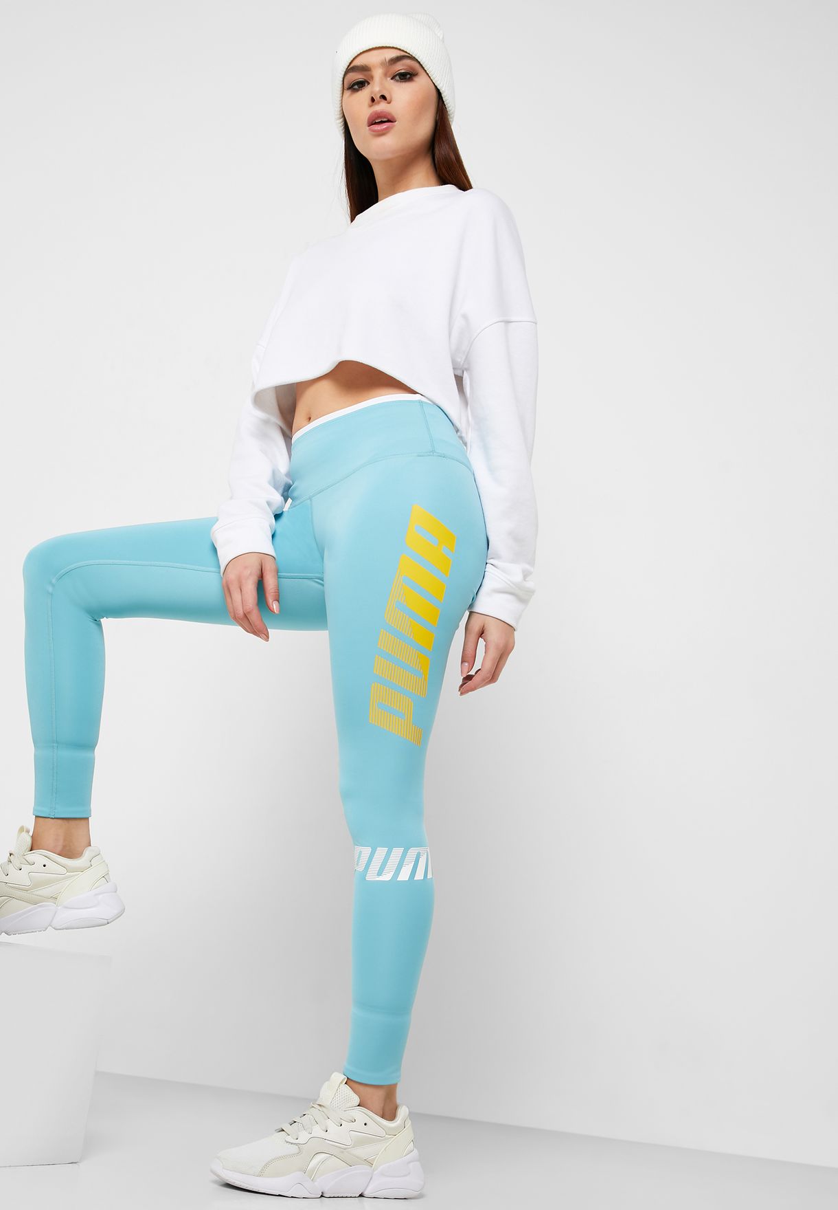 puma blue tights