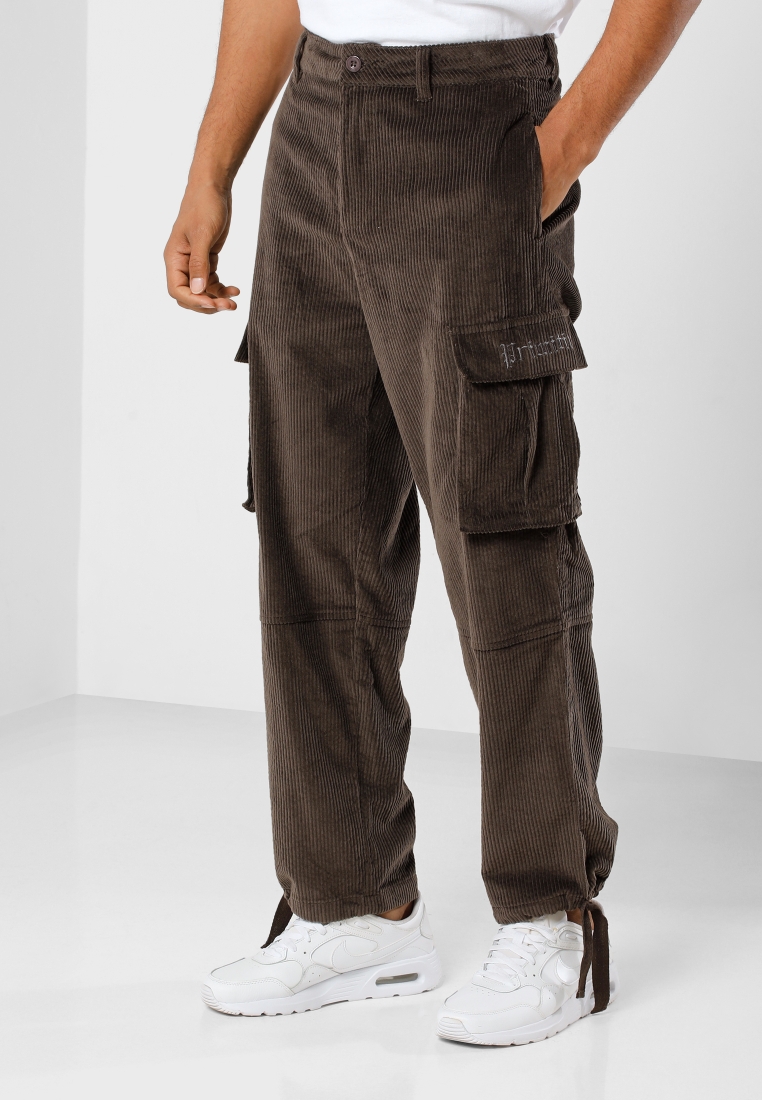 MNML Vintage Corduroy Cargo Pants in Brown for Men | Lyst