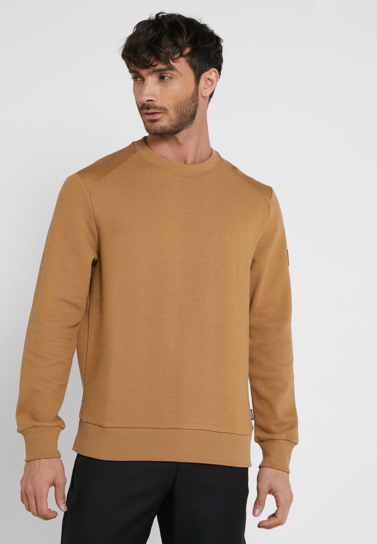 calvin klein brown sweatshirt