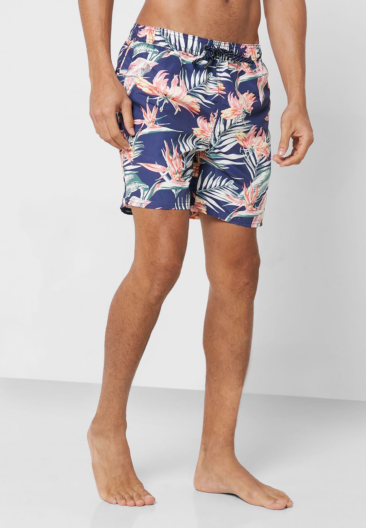 Hawaiian Print Swim Shorts