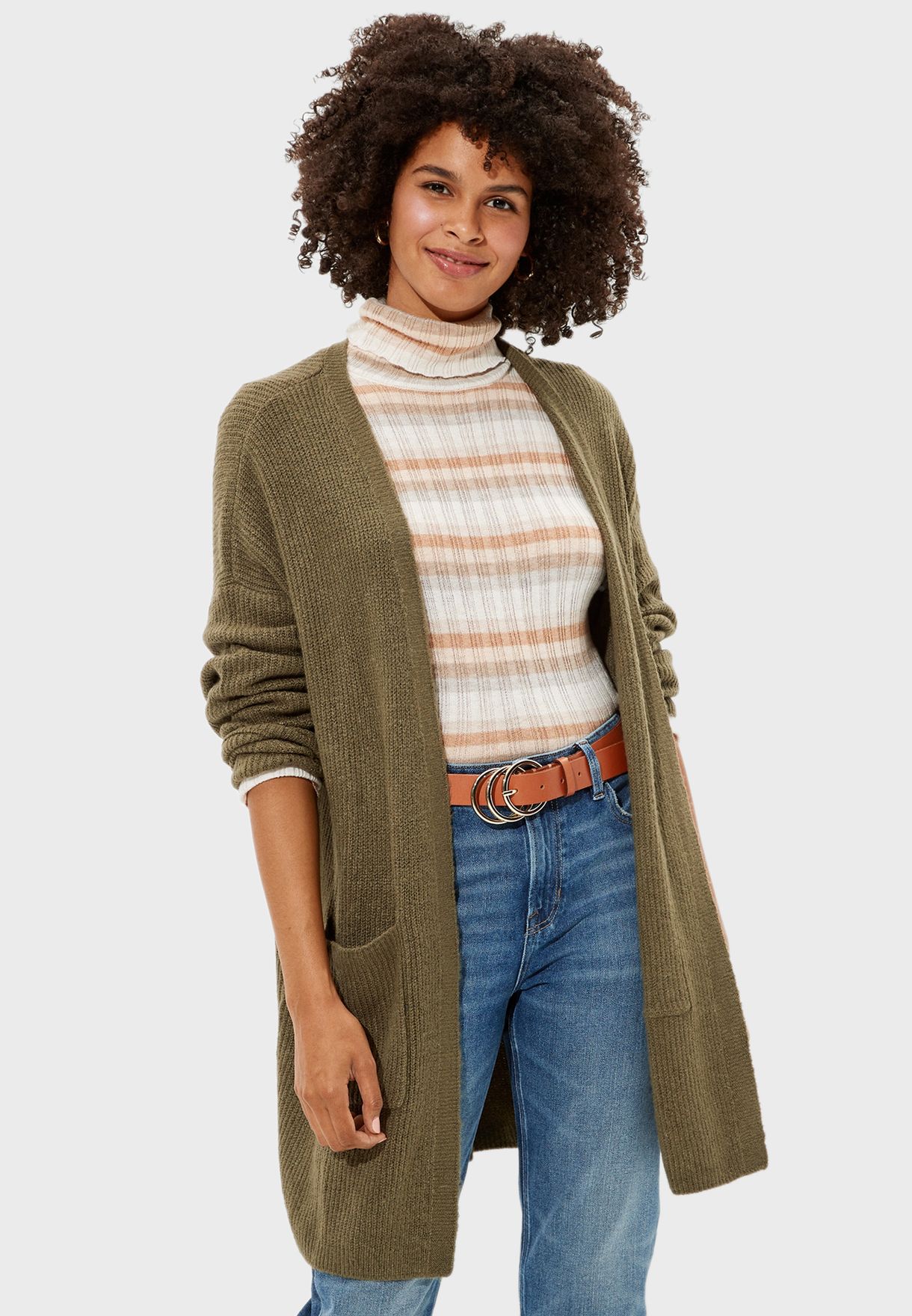 american eagle green cardigan