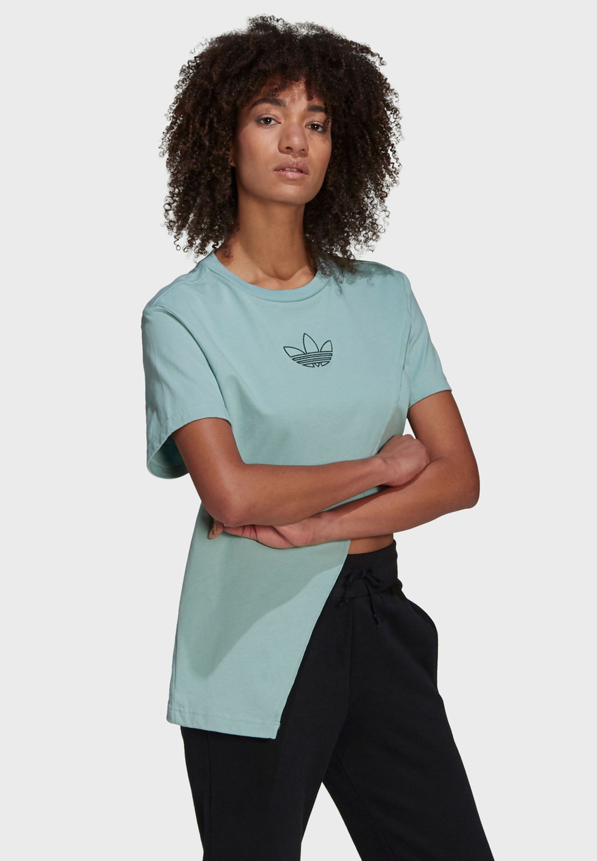 Buy adidas Originals green Boxy T-Shirt for Women in Manama,
