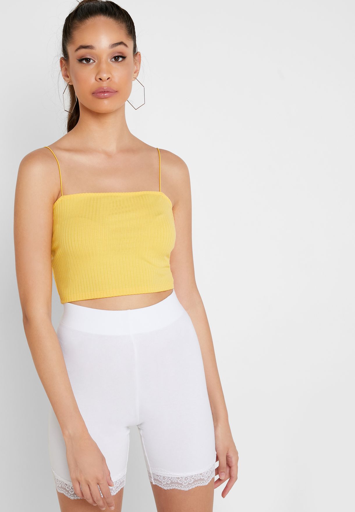 Buy Forever 21 yellow Cami Crop Top for 