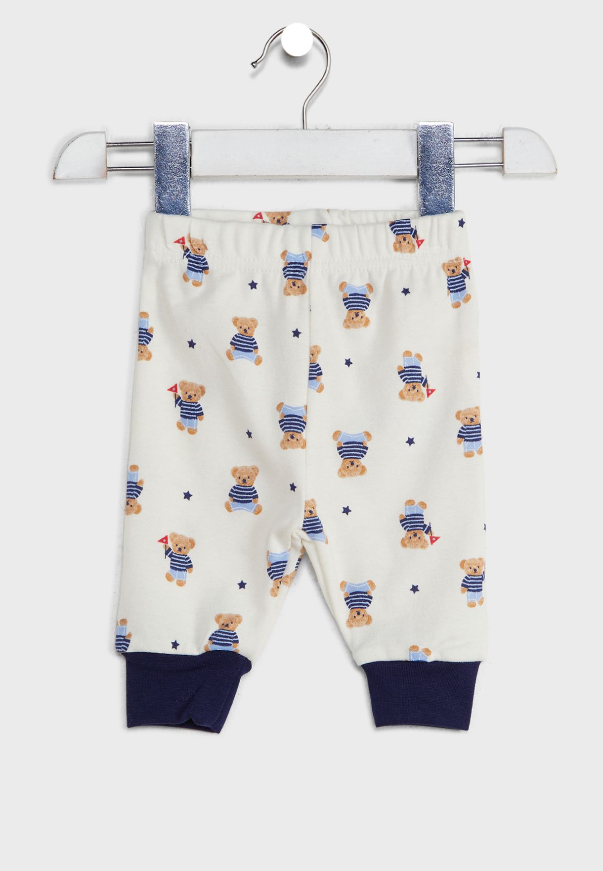 Infant Bear Quilted Top Jogger And Sock Set
