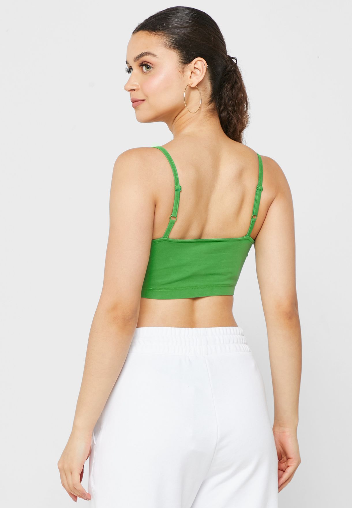 Strappy Logo Knitted Crop Top