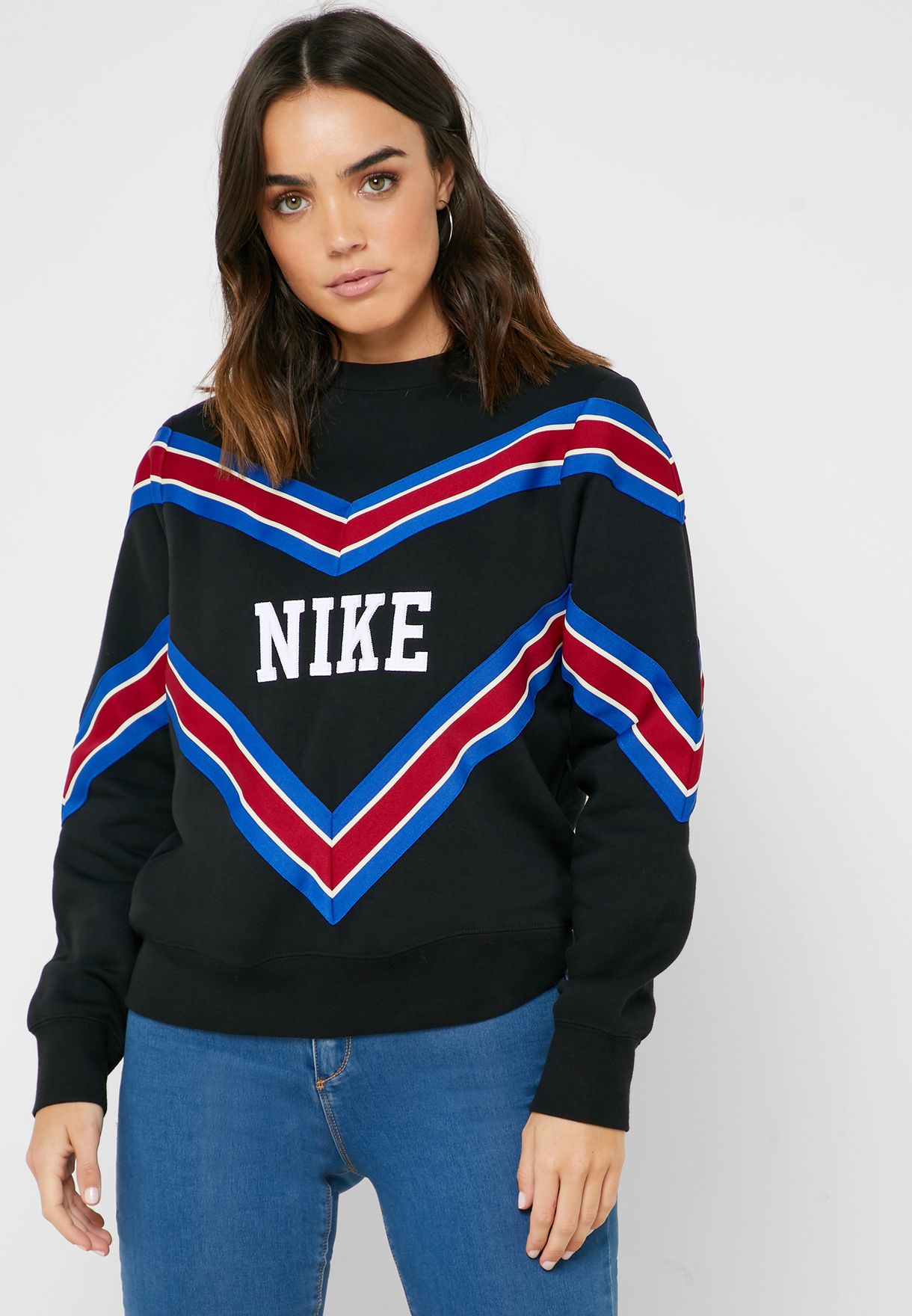 Buy Nike black NSW Fleece Sweatshirt 