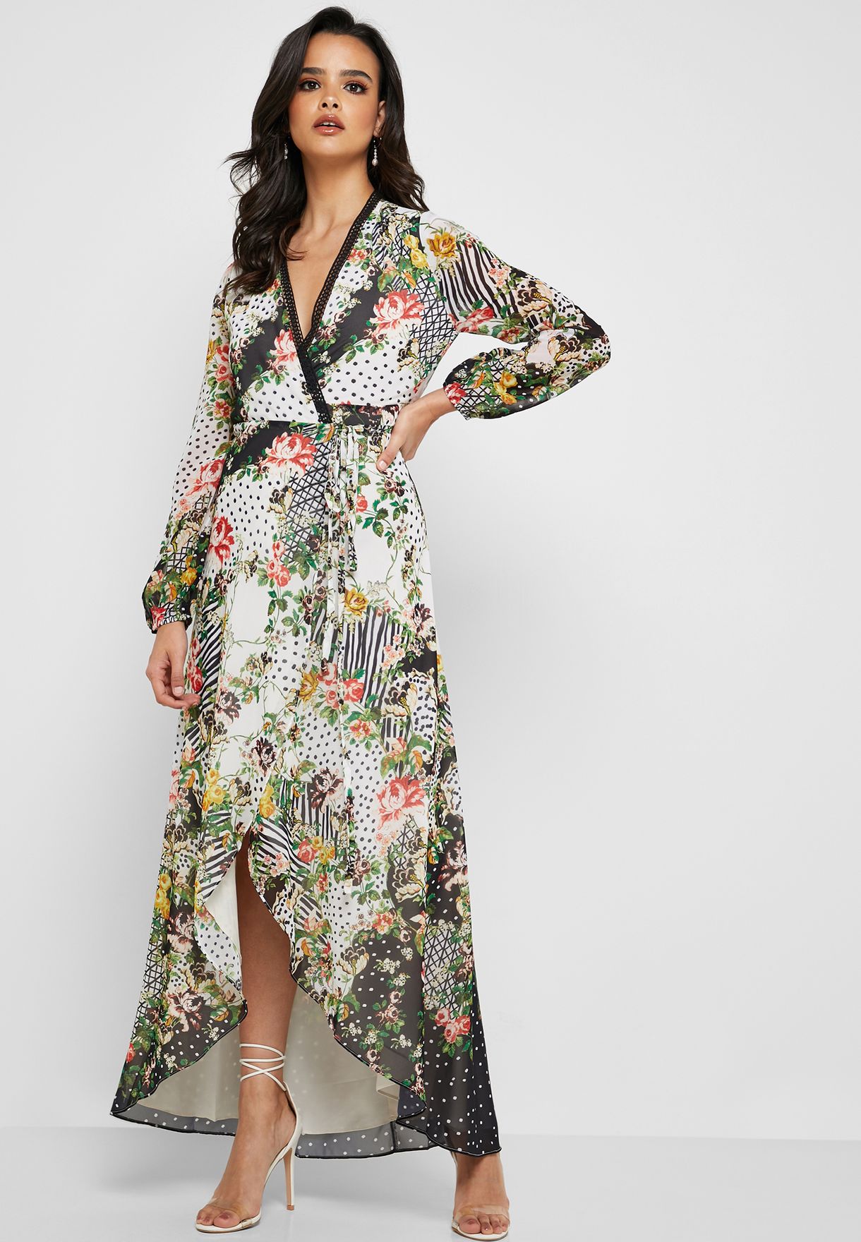 hope and ivy wrap maxi dress