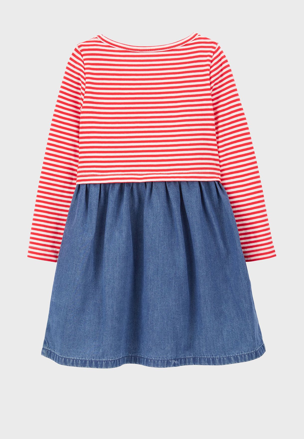 Kids Striped Chambray Dress