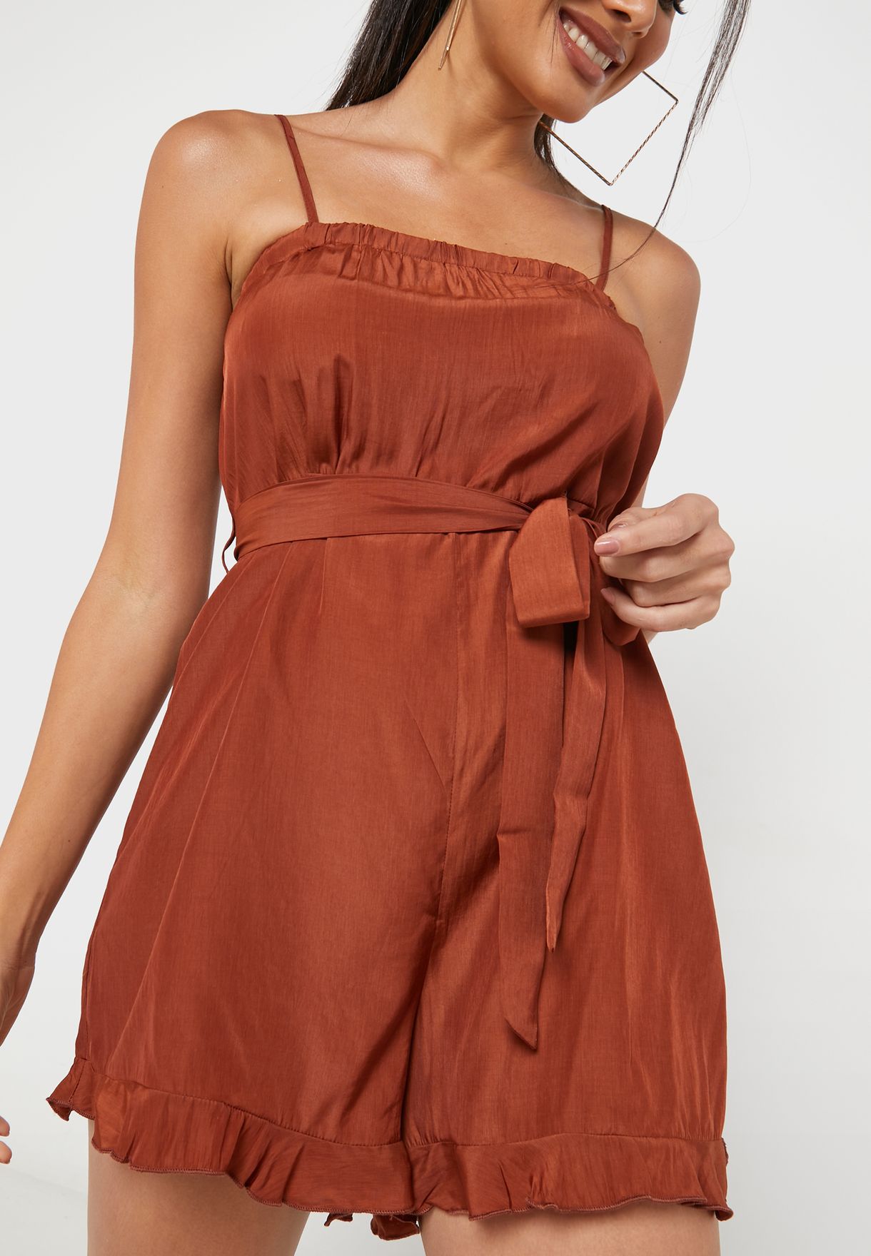 Strappy Solid Playsuit