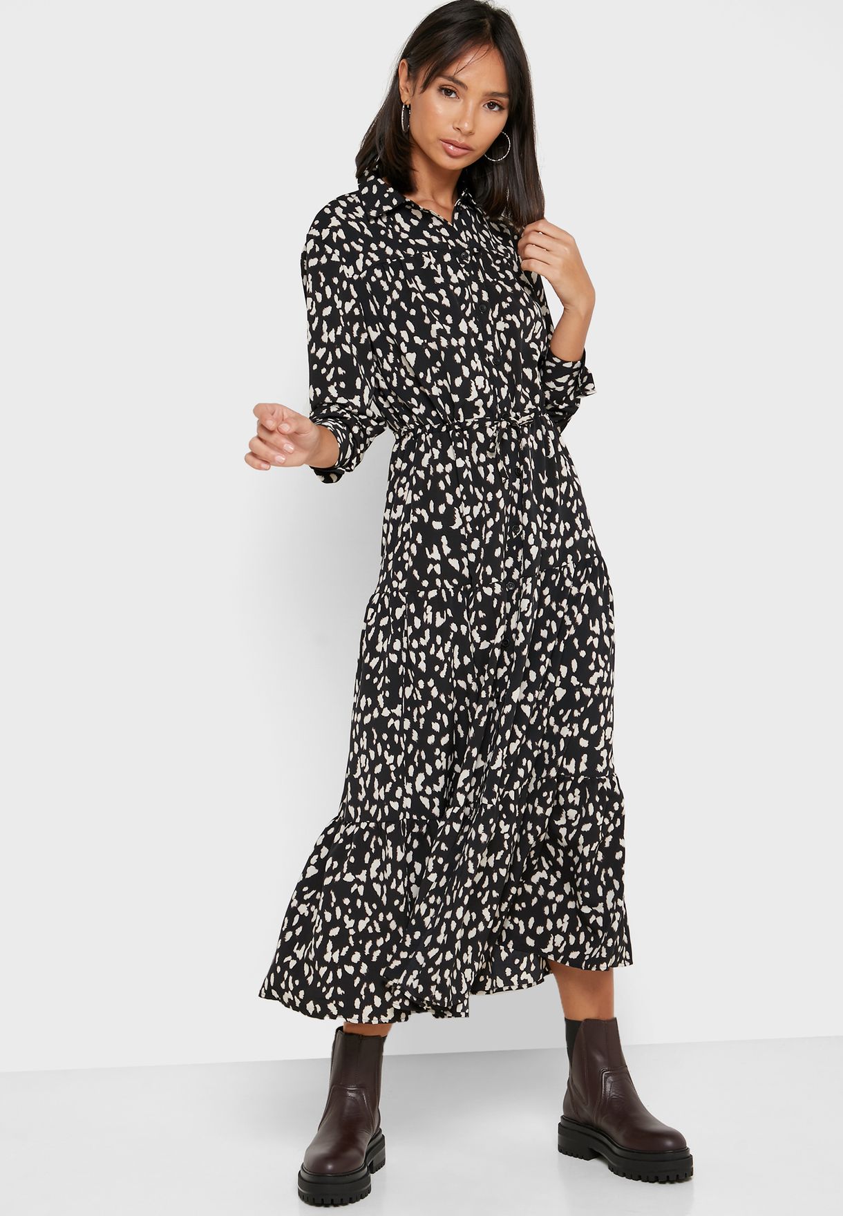 Download Buy Topshop Prints Layered Midi Dress For Women In Mena Worldwide 10t01rmon