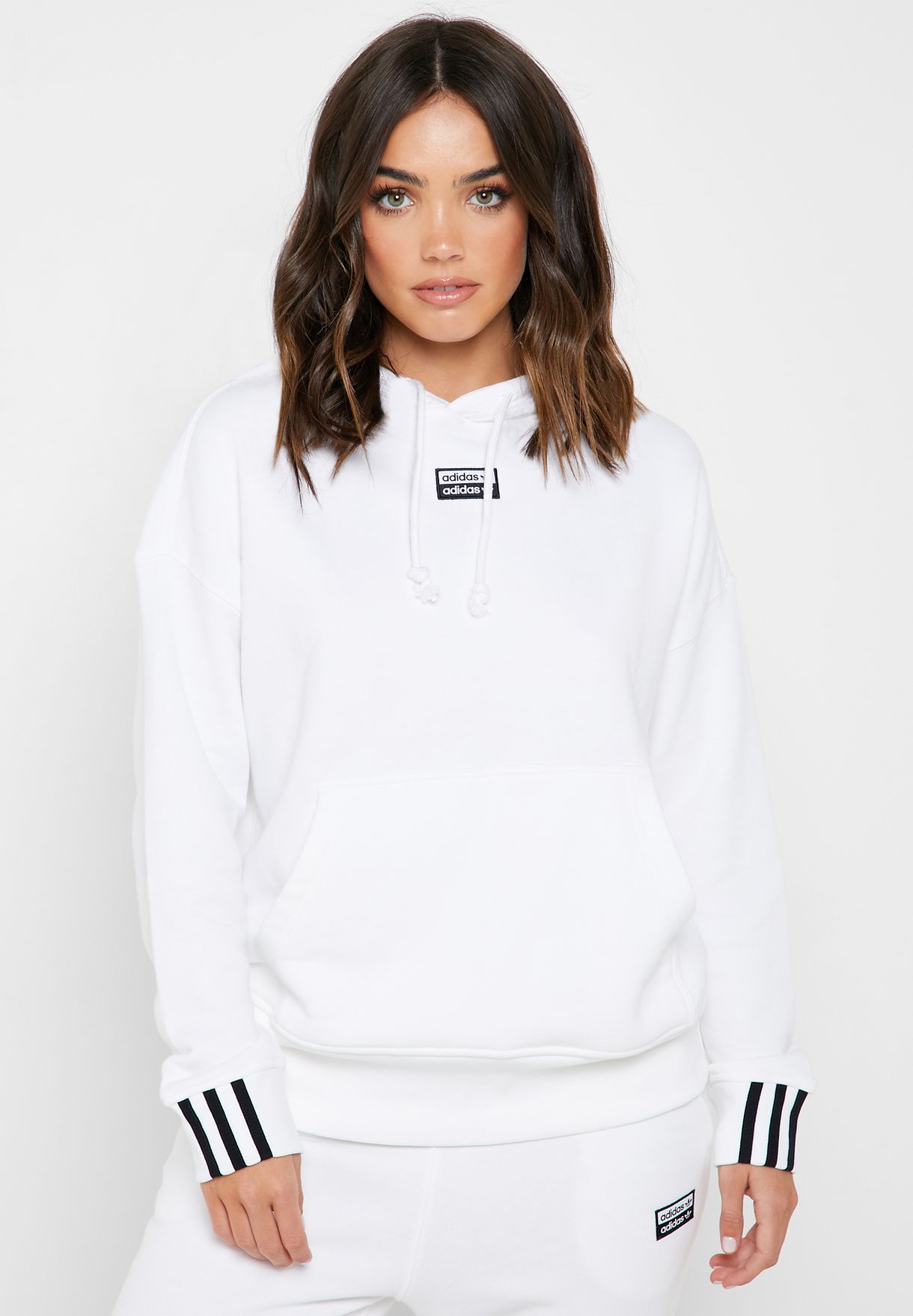 womens adidas white hoodie