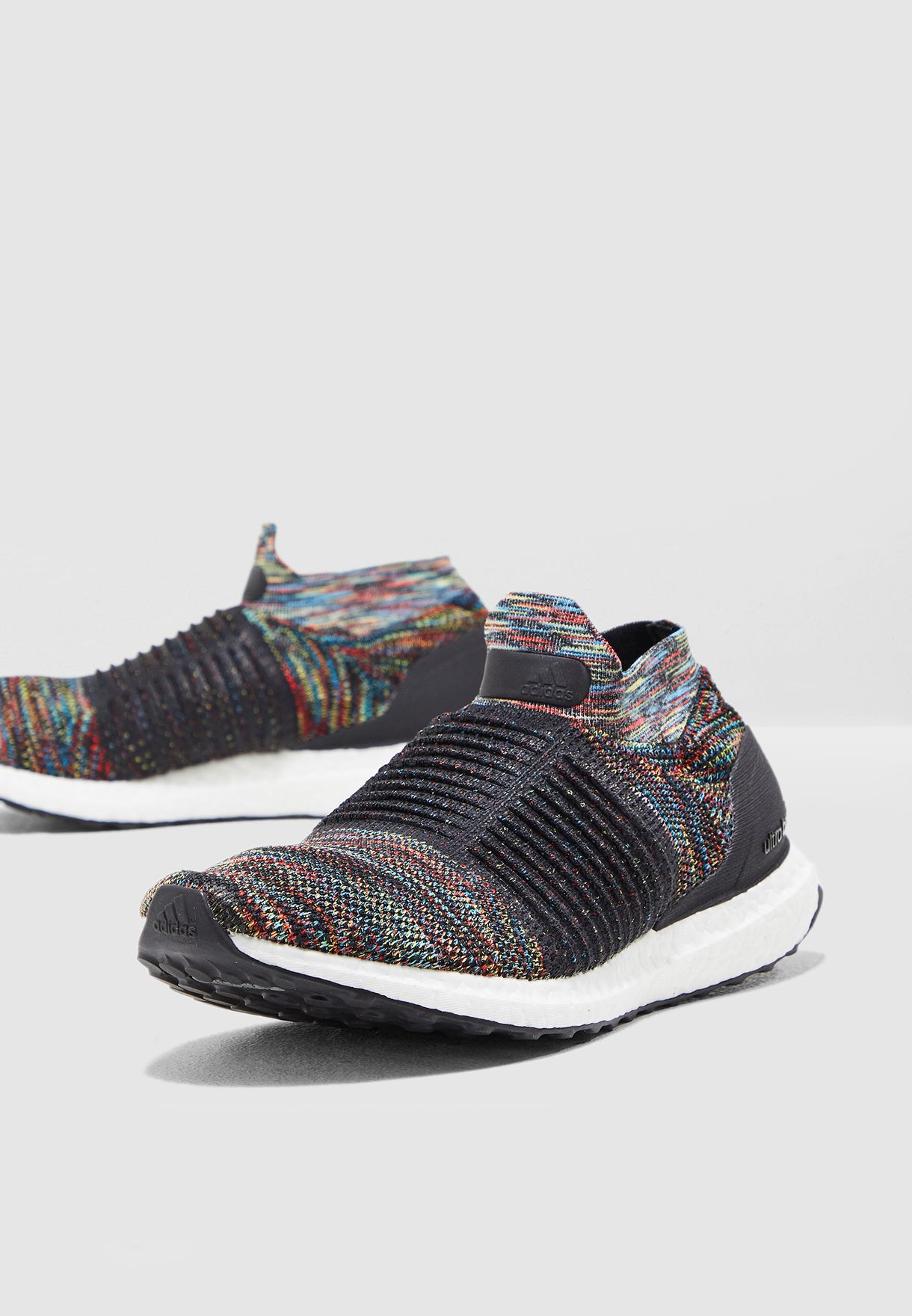 adidas ultraboost laceless white multicolor
