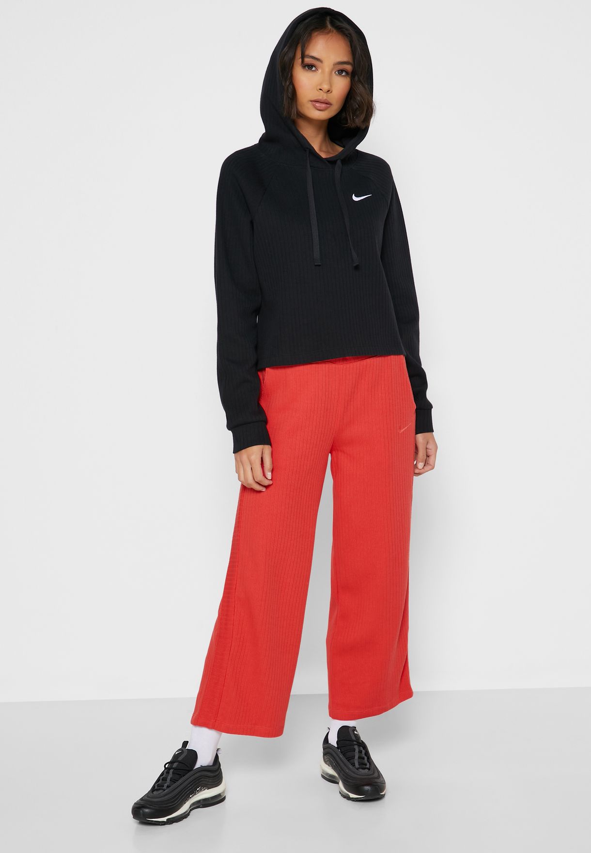 nike red sweatpants womens