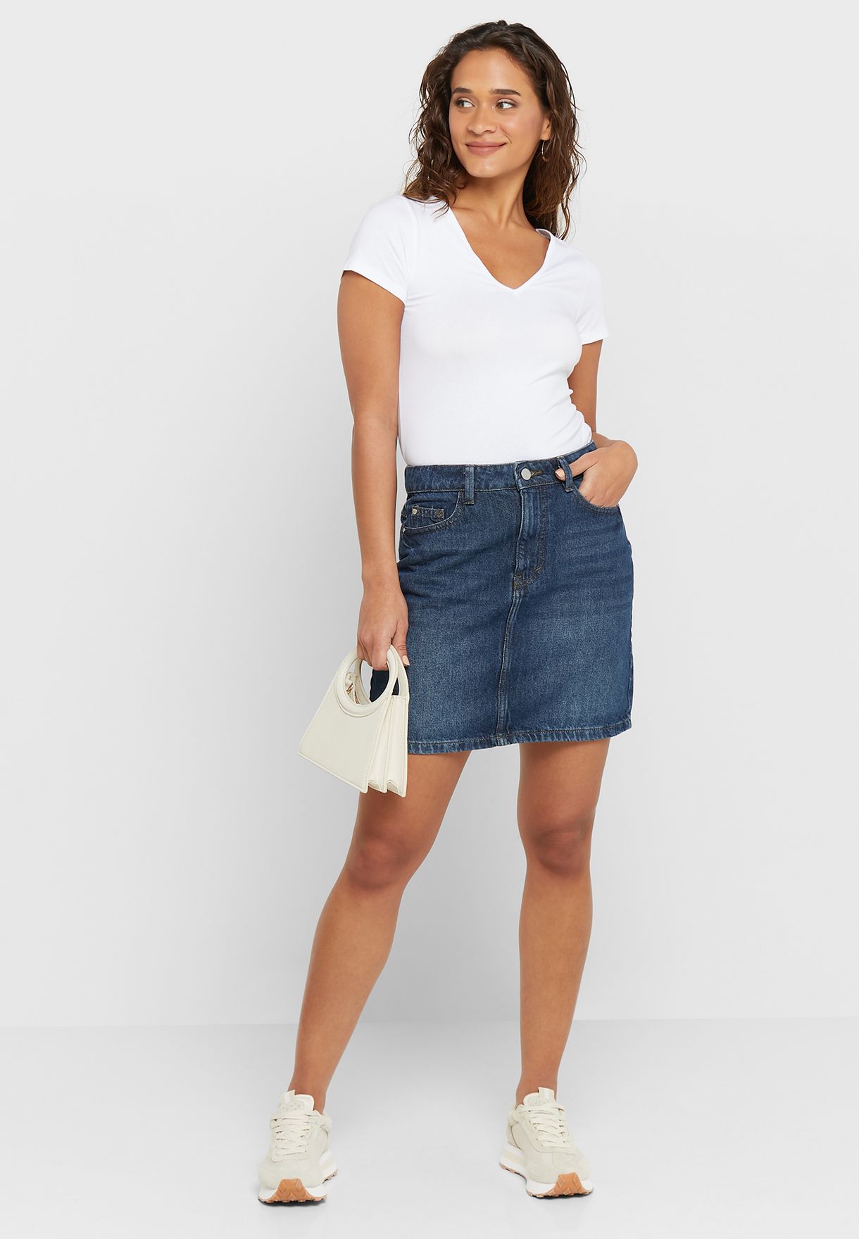 High Waist Denim Skirt