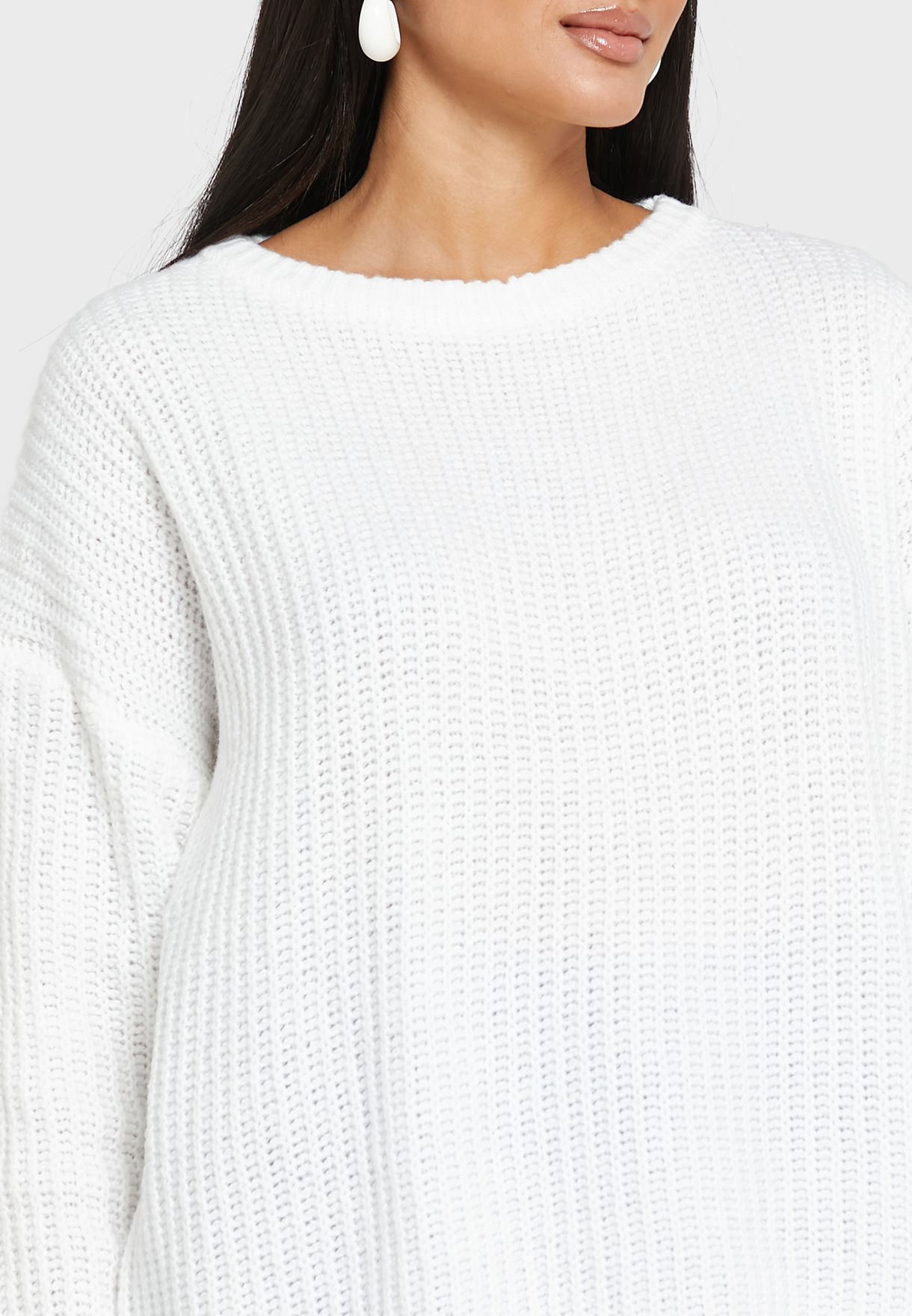 Ribbed Solid Sweater