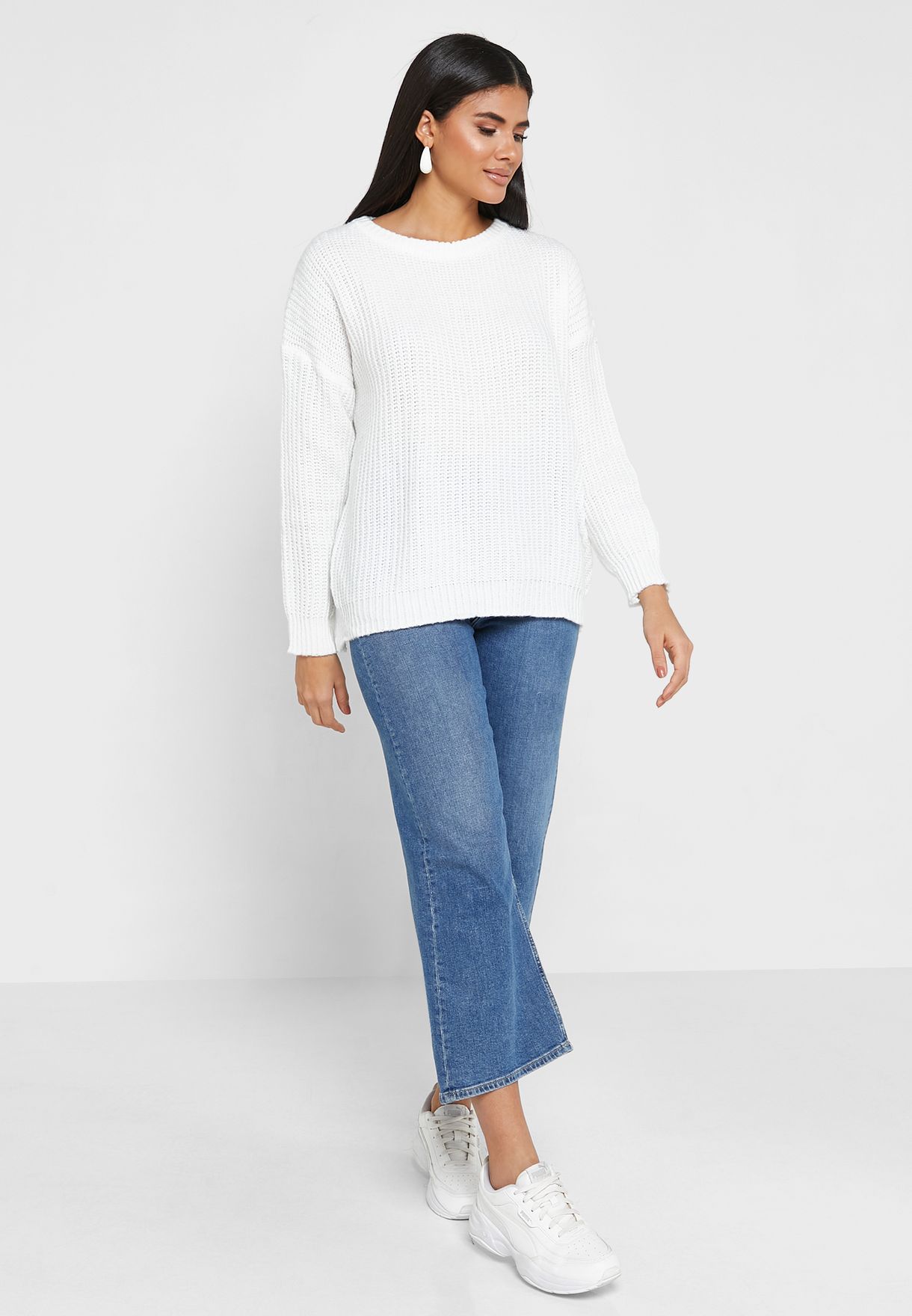 Ribbed Solid Sweater