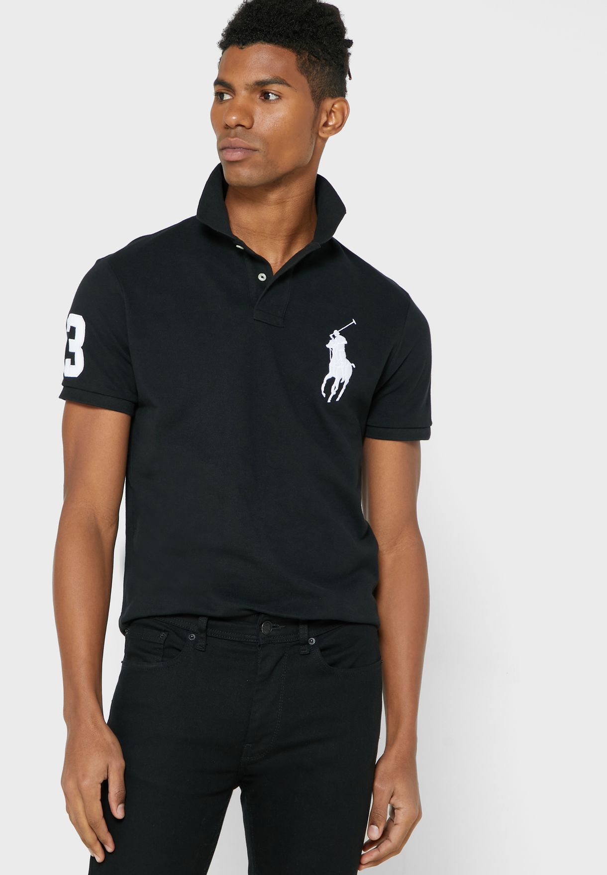 Buy Polo Ralph Lauren black Chest Logo Polo for Men in Dubai, Abu Dhabi