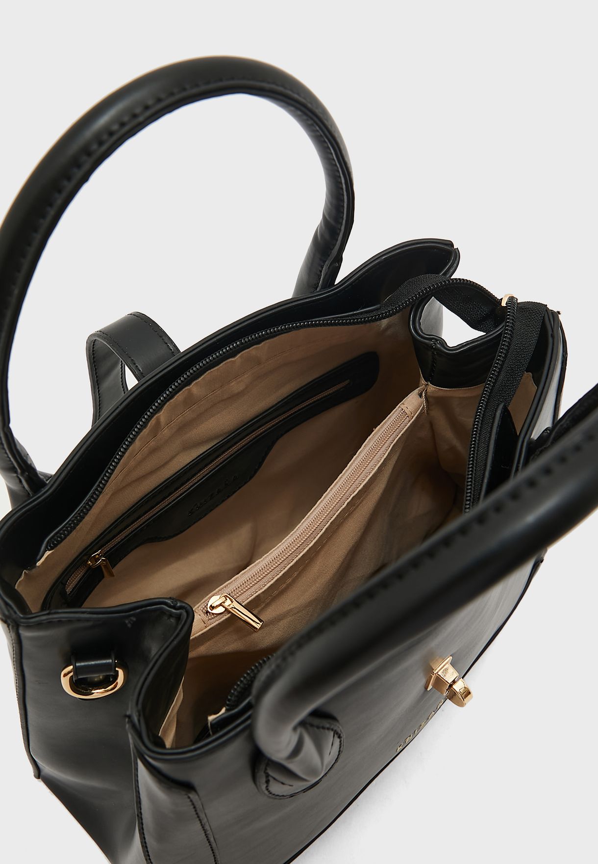 Tote Handbag With Clasp
