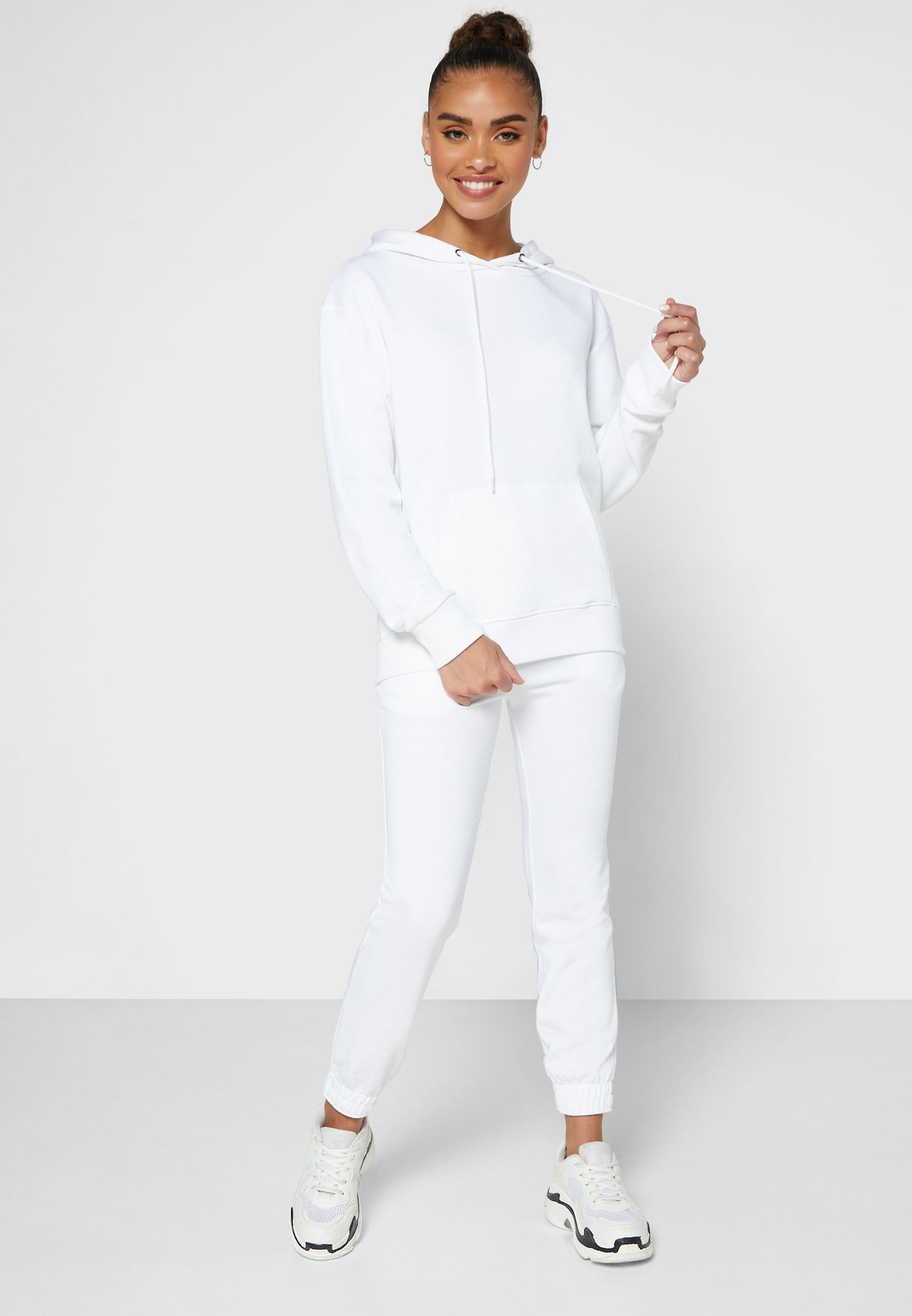 white jogger set womens