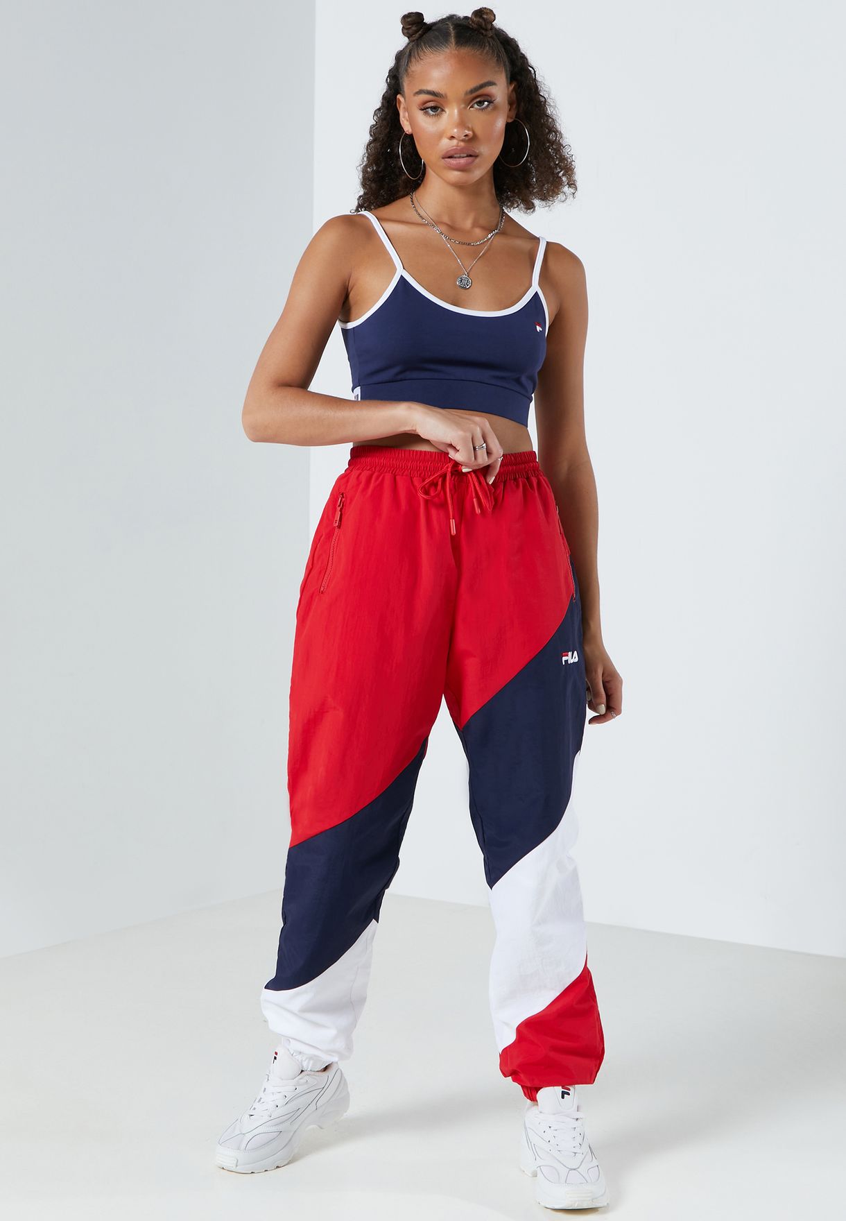 red colour track pants