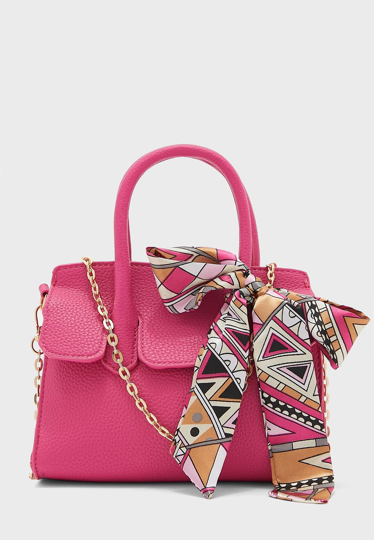 Mini Scarf Detail Satchel
