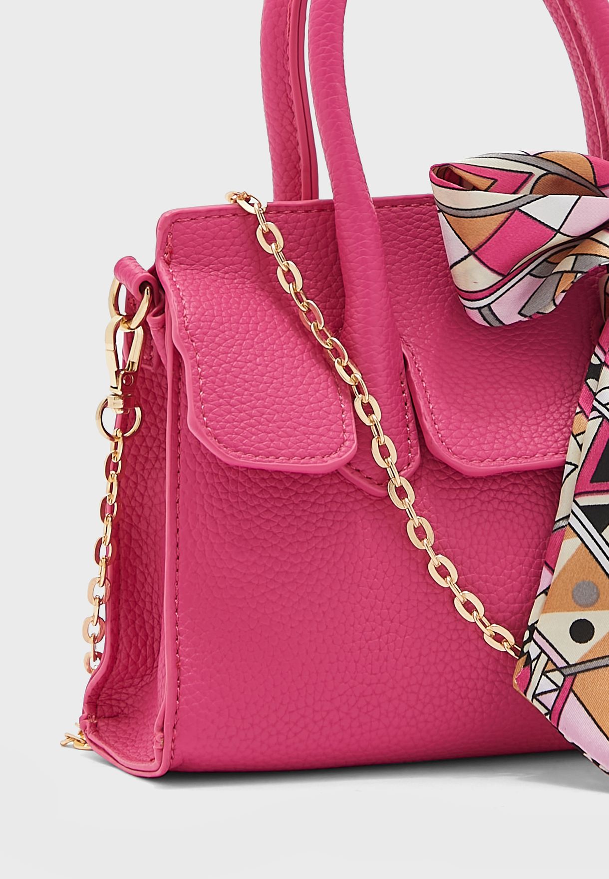 Mini Scarf Detail Satchel