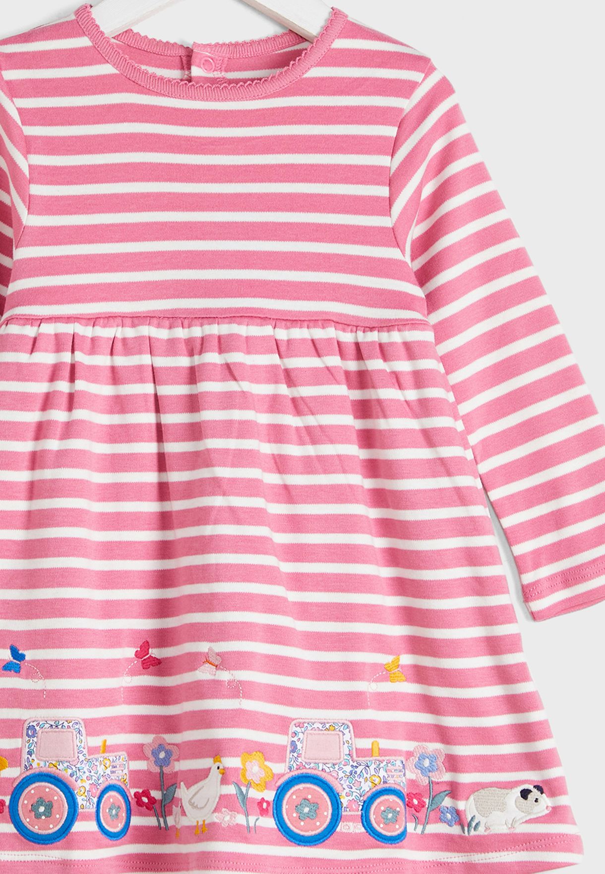 فستان بخطوط للاطفال