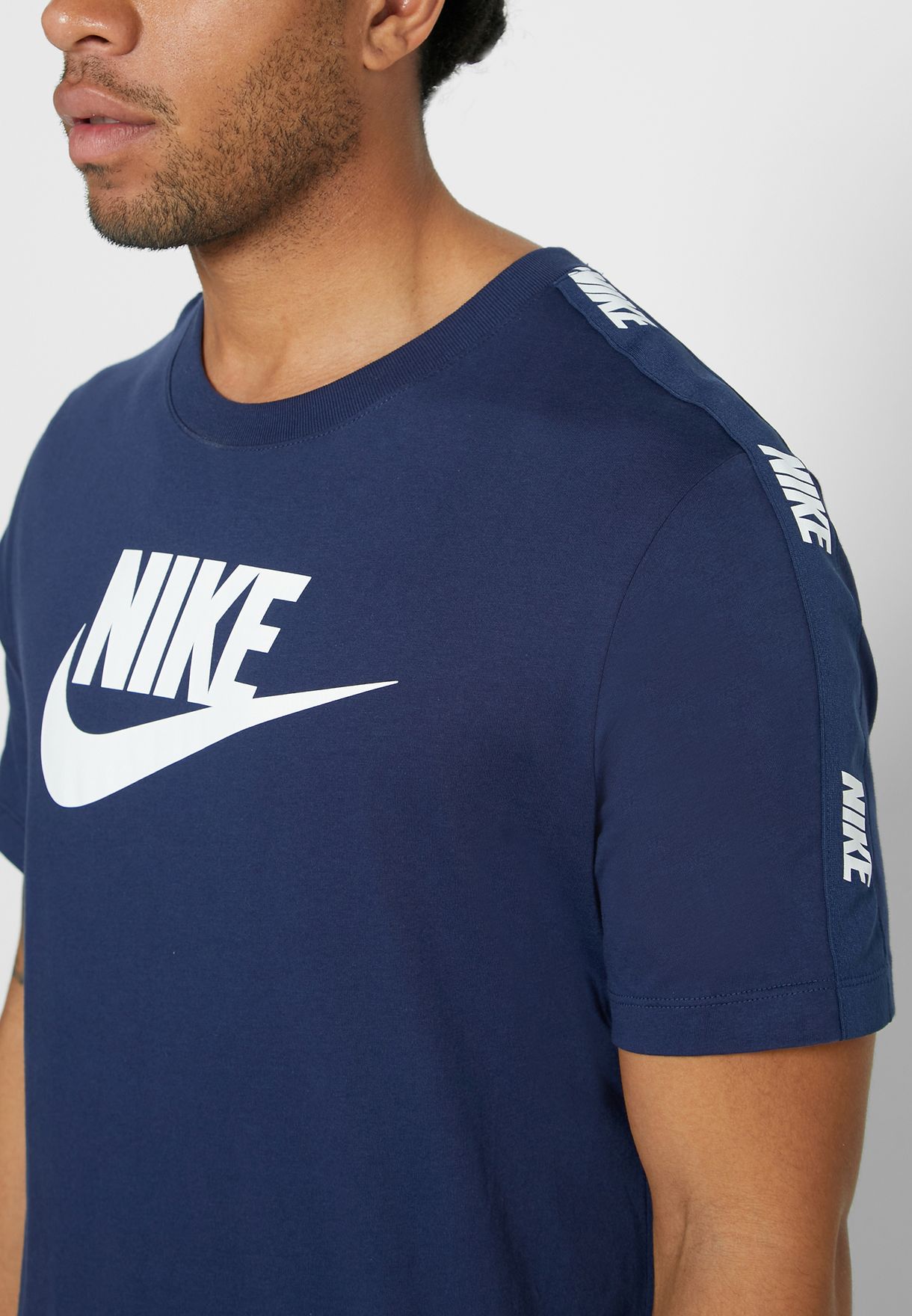 nike hybrid t shirt blue