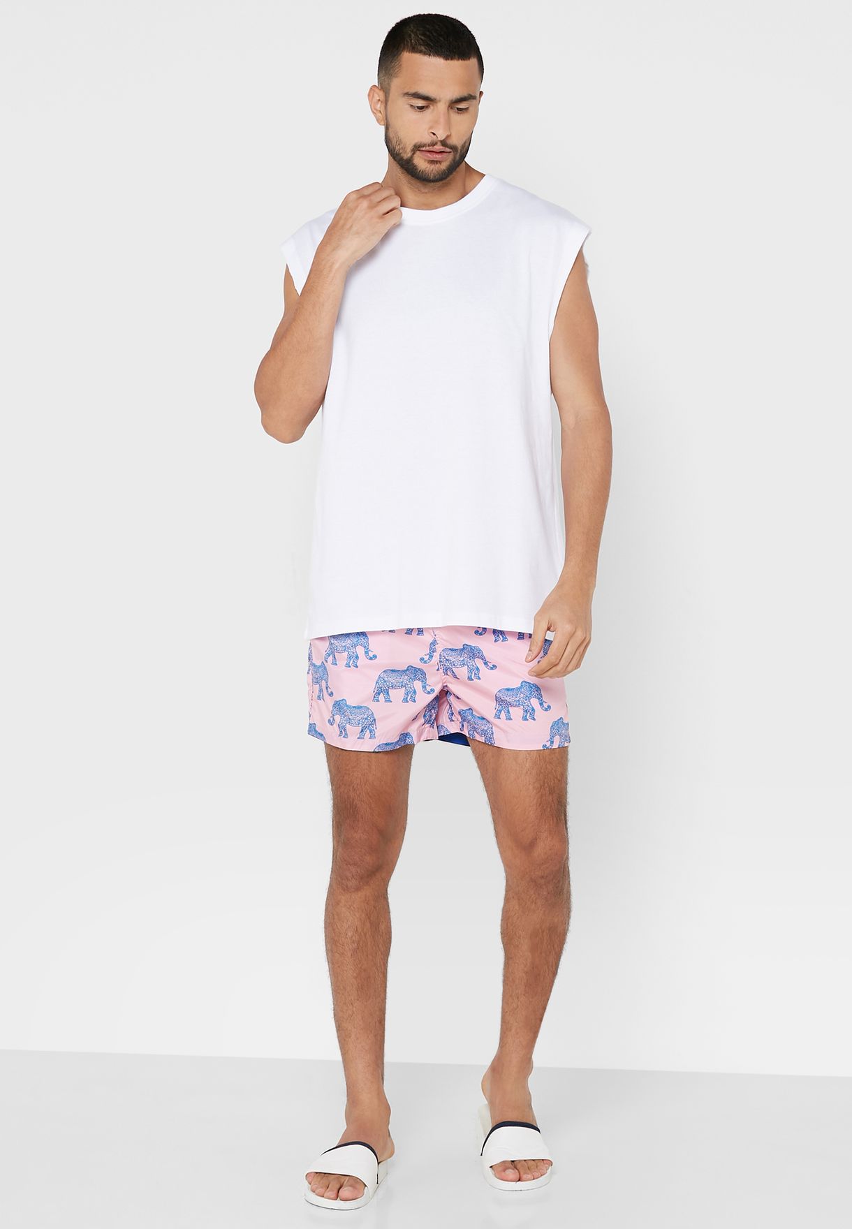 Elephant Printed Swim Shorts