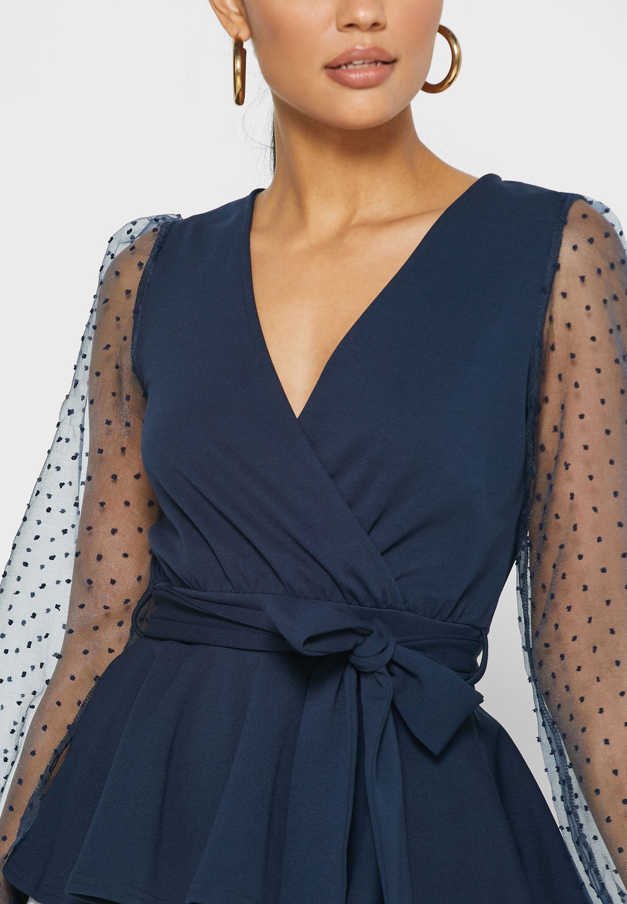 quiz blue wrap dress