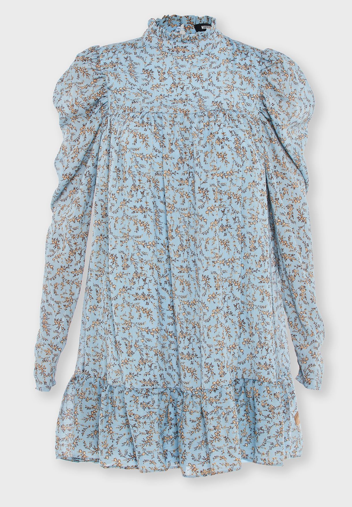 puff sleeve smock dress